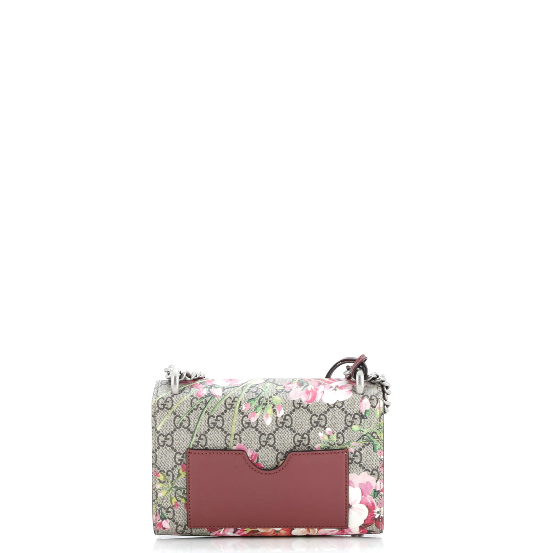 Gucci Padlock Shoulder Bag Blooms Print GG Coated Canvas Small