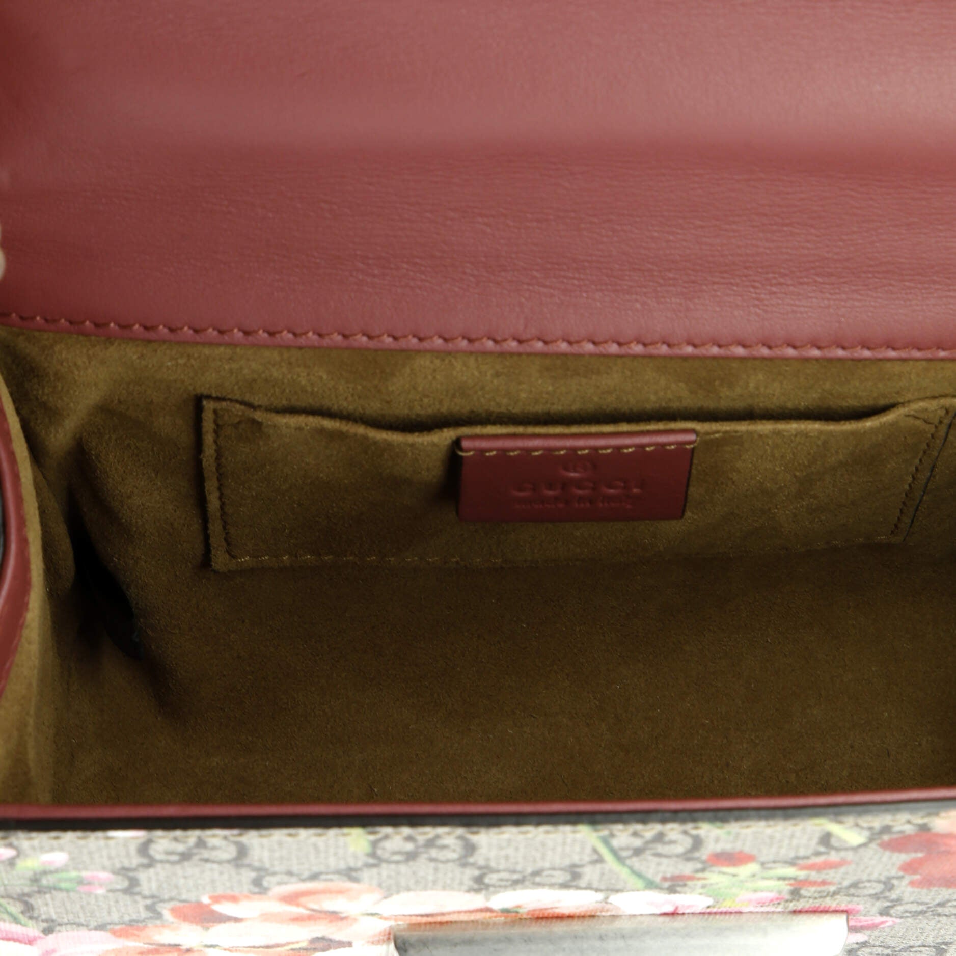 Gucci Padlock Shoulder Bag Blooms Print GG Coated Canvas Small