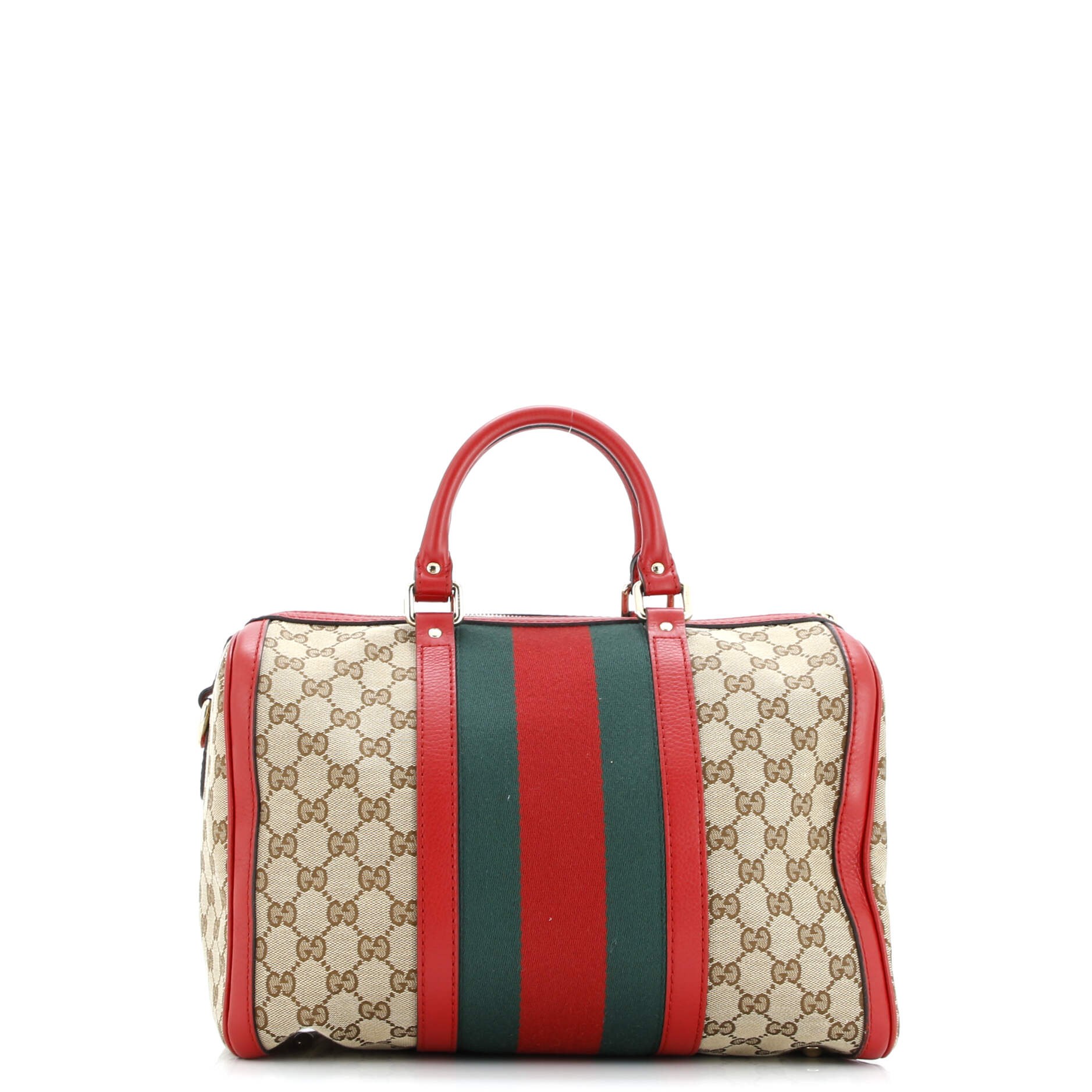 Gucci Vintage Web Boston Bag GG Canvas Medium