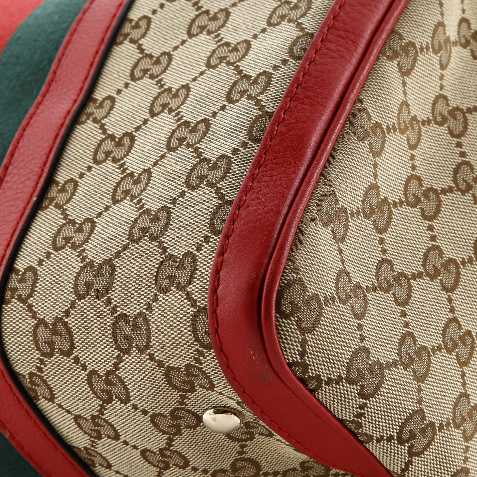 Gucci Vintage Web Boston Bag GG Canvas Medium