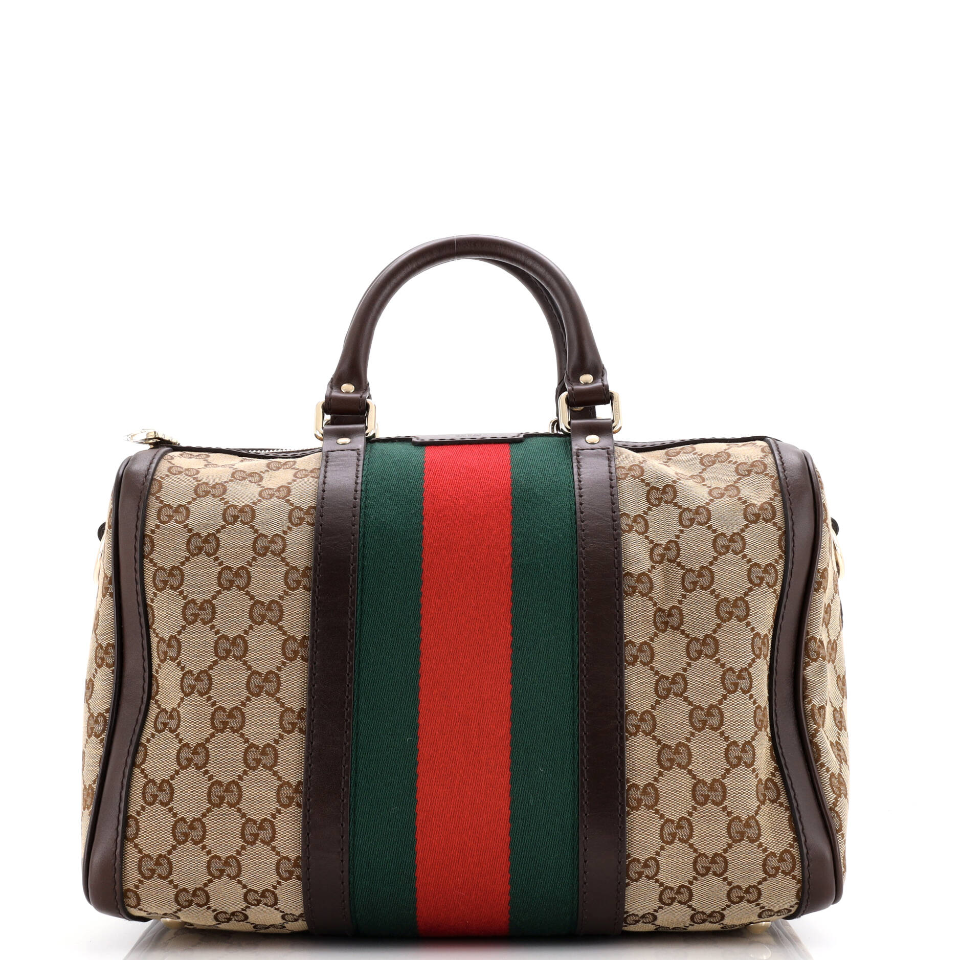 Gucci Vintage Web Boston Bag GG Canvas Medium