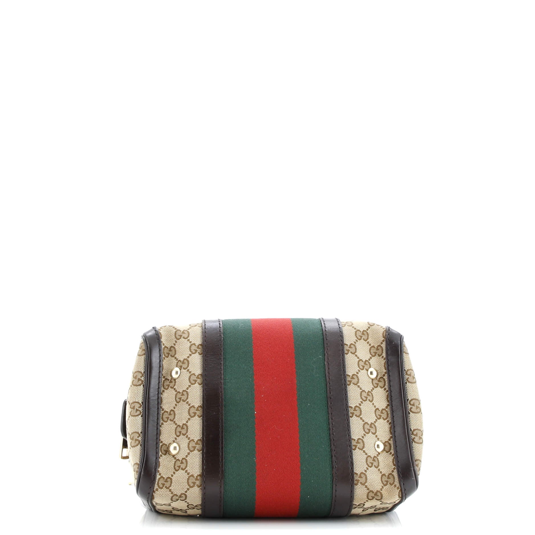 Gucci Vintage Web Boston Bag GG Canvas Small