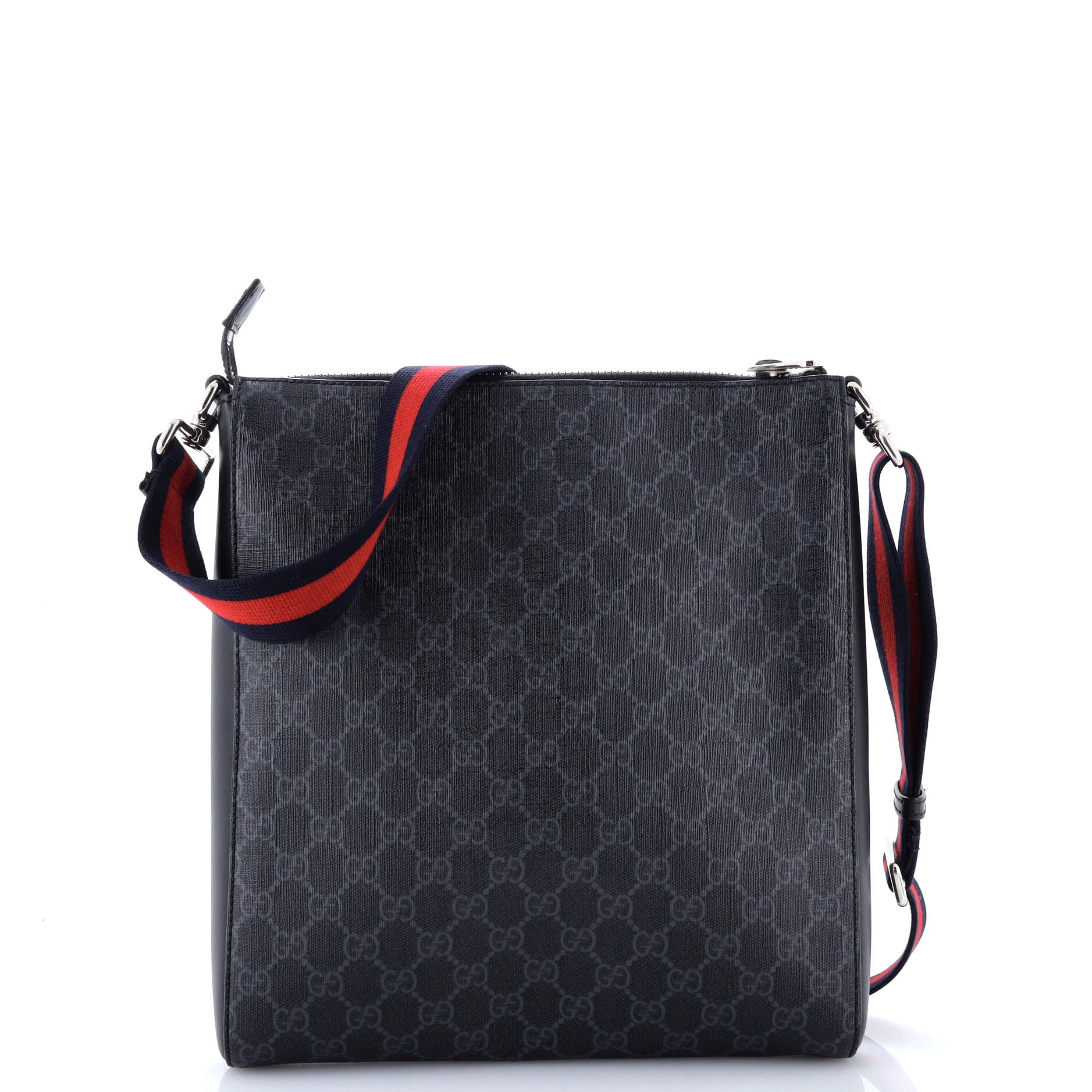 Gucci Night Courrier Zip Messenger GG Coated Canvas with Applique Medium