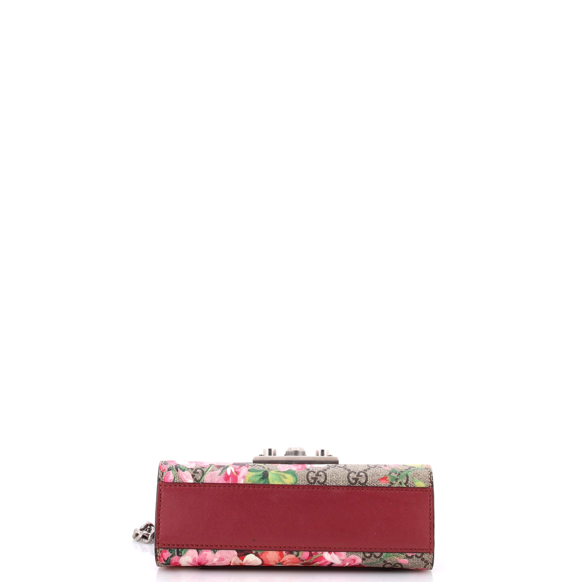 Gucci Padlock Shoulder Bag Blooms Print GG Coated Canvas Small