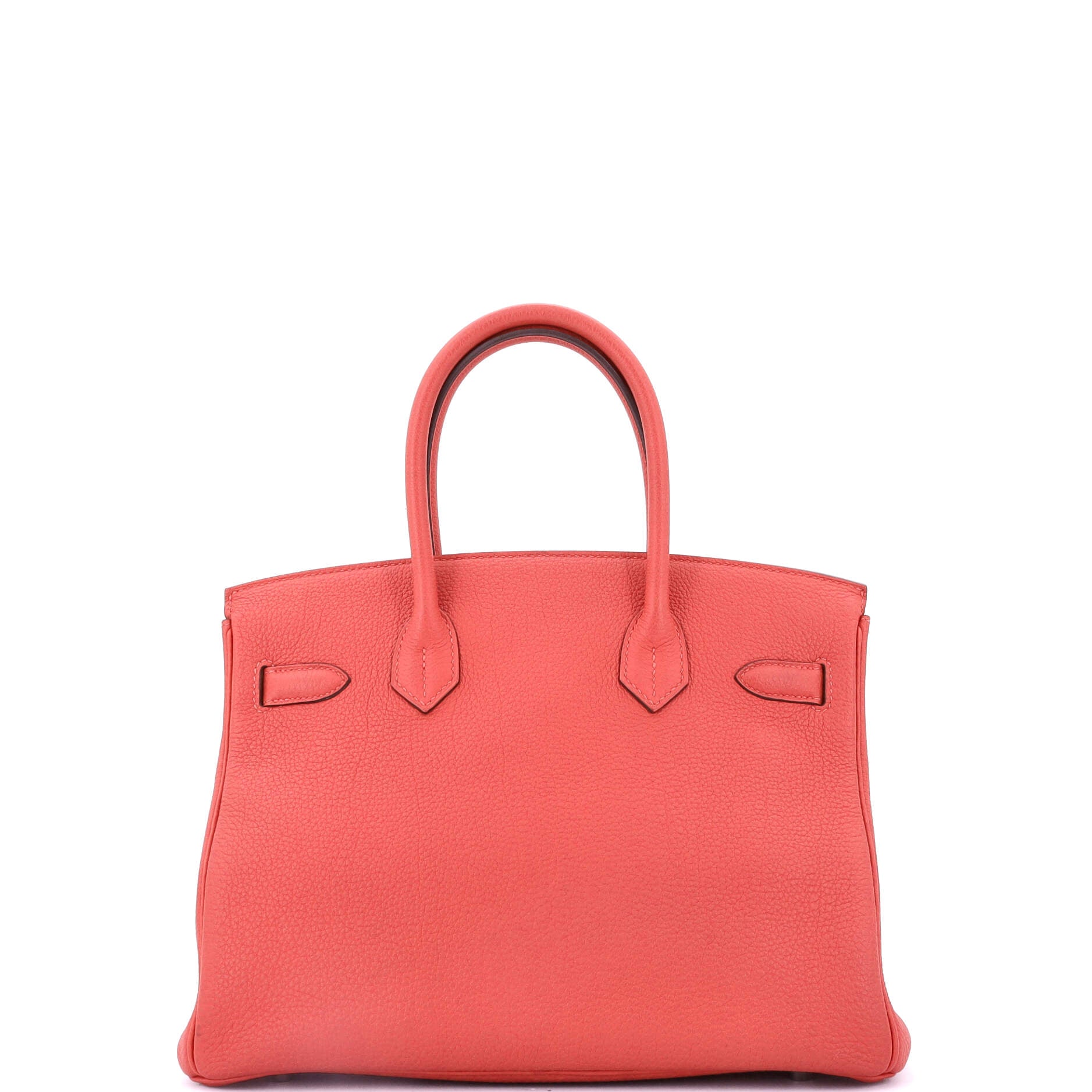 Hermes Birkin Handbag Red Togo with Palladium Hardware 30