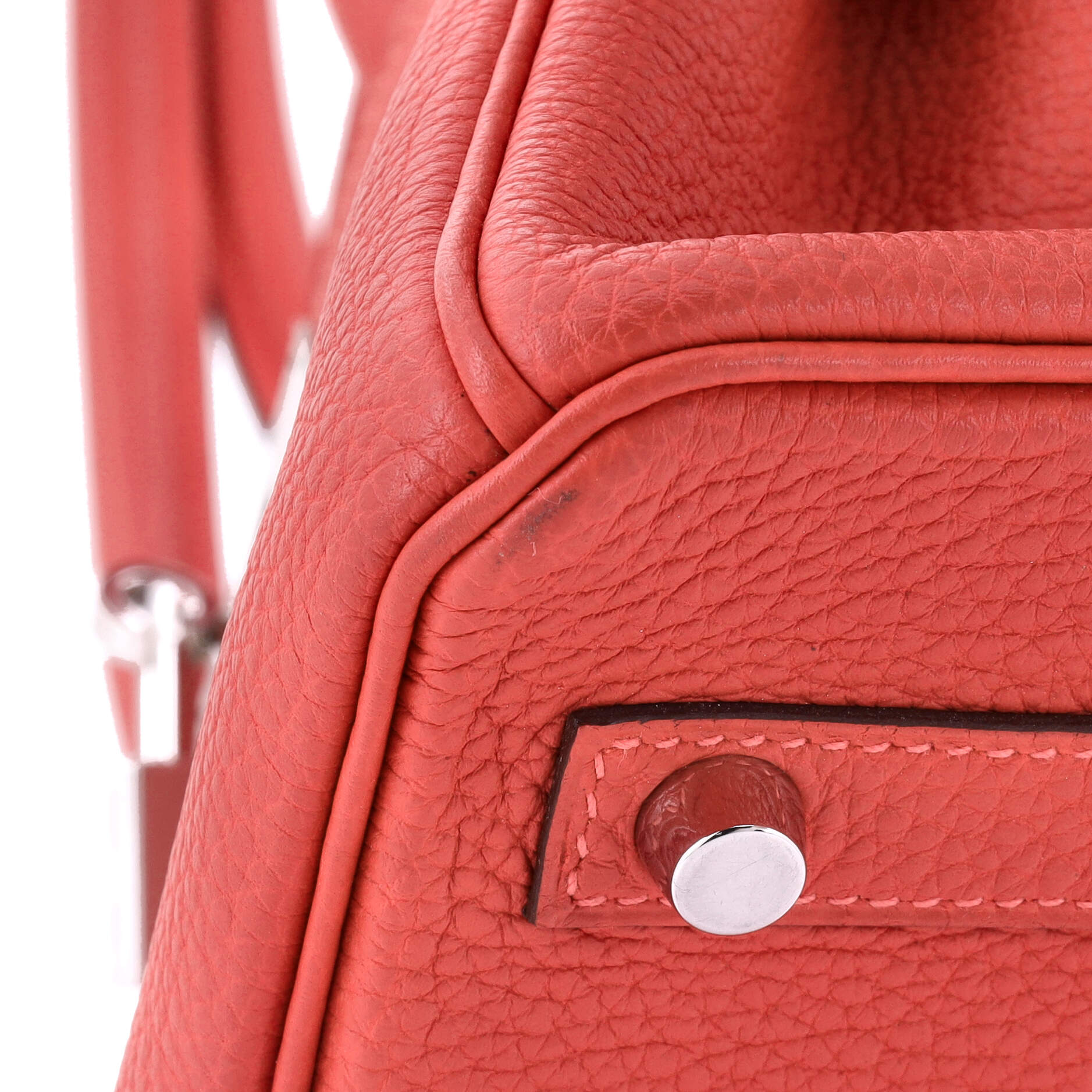 Hermes Birkin Handbag Red Togo with Palladium Hardware 30