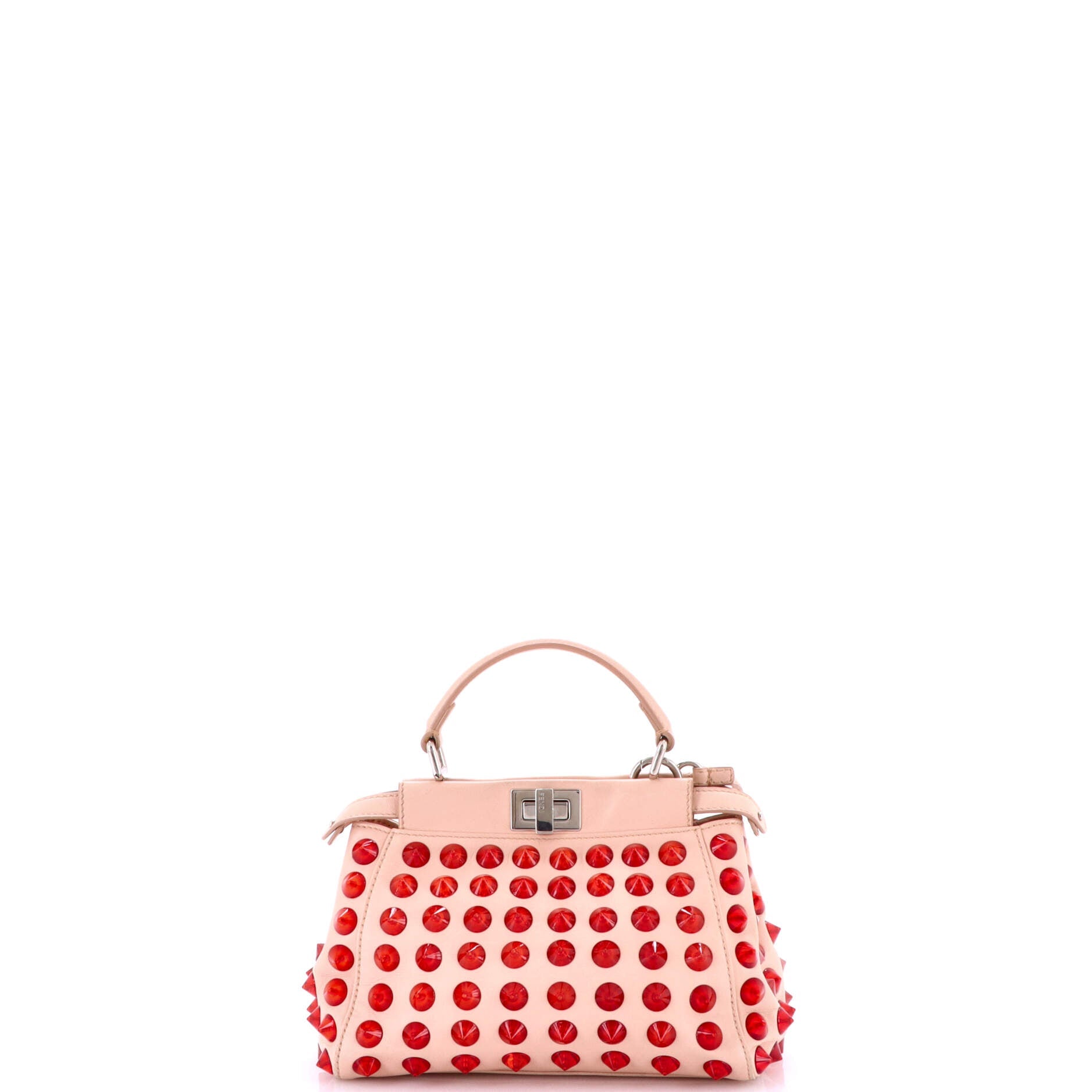 Fendi Peekaboo Bag Studded Leather Mini