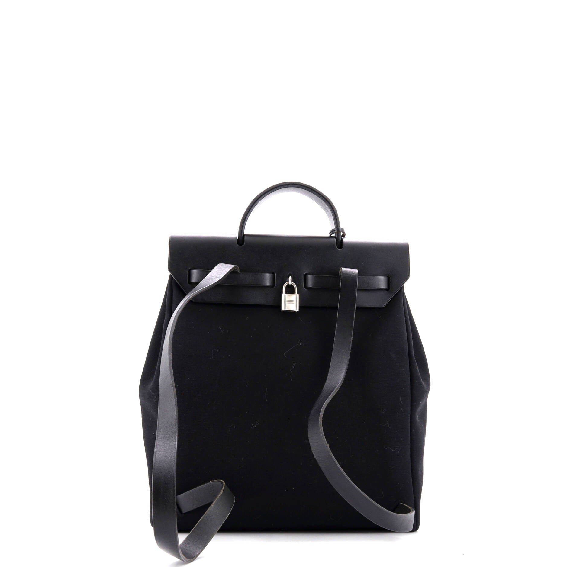 Hermes Herbag A Dos Zip Backpack Toile and Leather