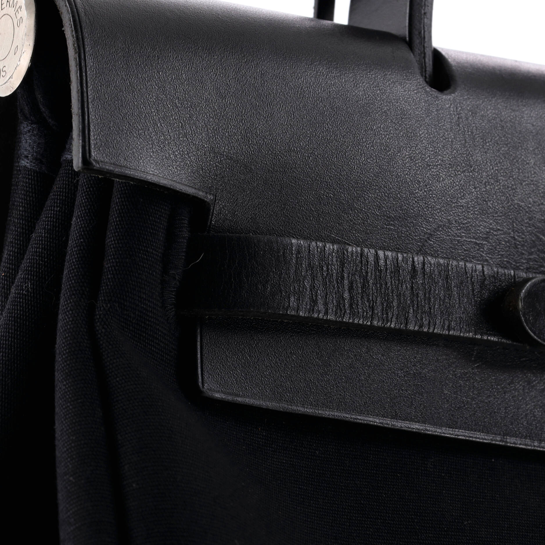 Hermes Herbag A Dos Zip Backpack Toile and Leather