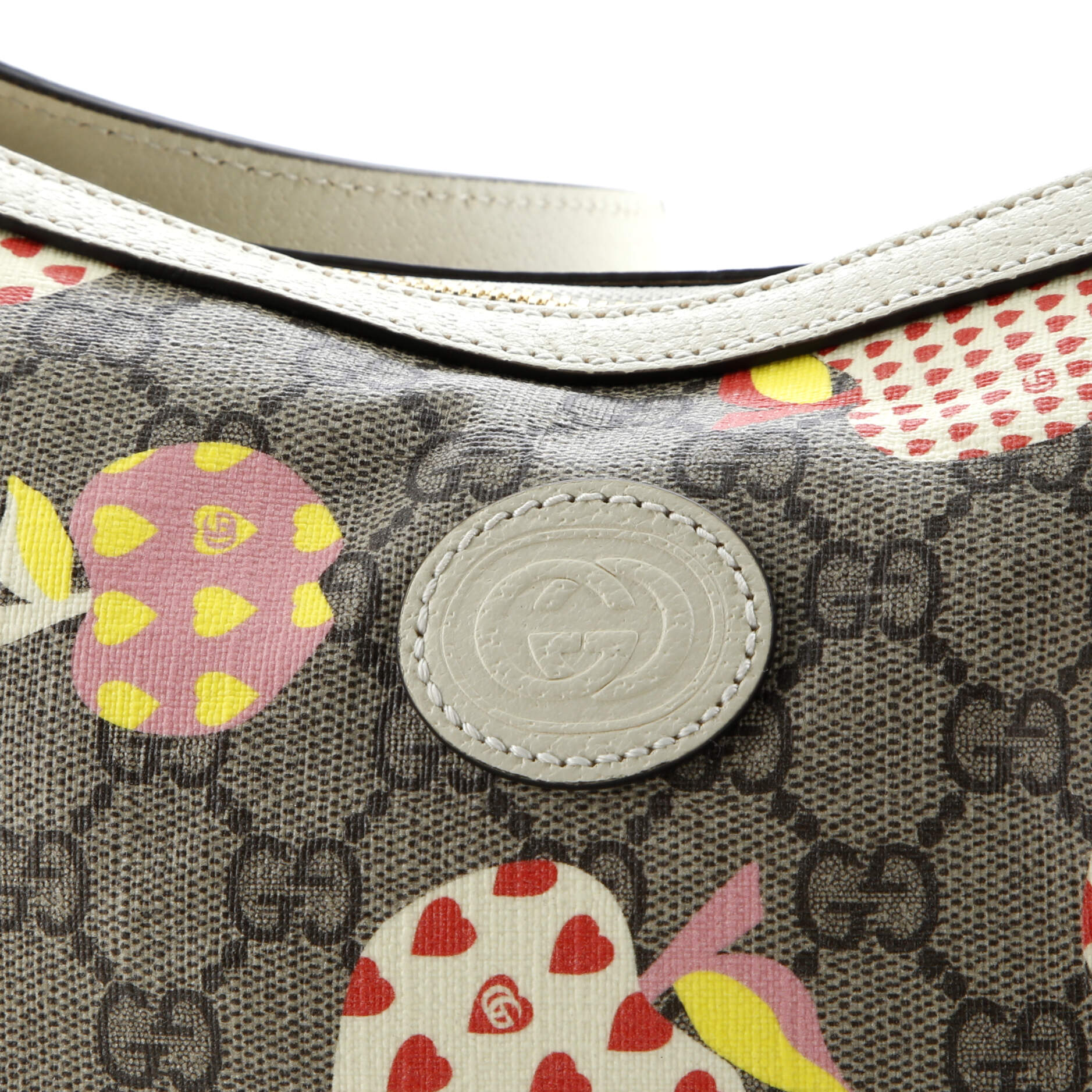 Gucci Ophidia Half Moon Hobo Printed GG Coated Canvas Small
