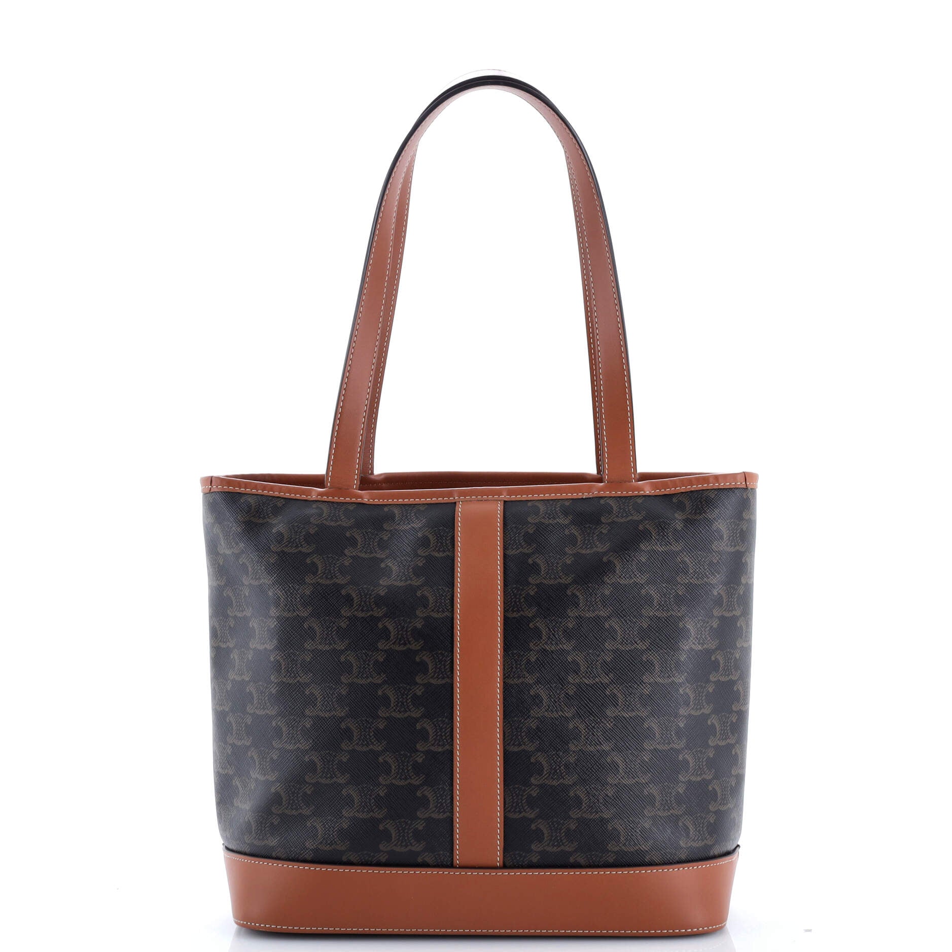 Celine Cabas Tote Triomphe Coated Canvas Small