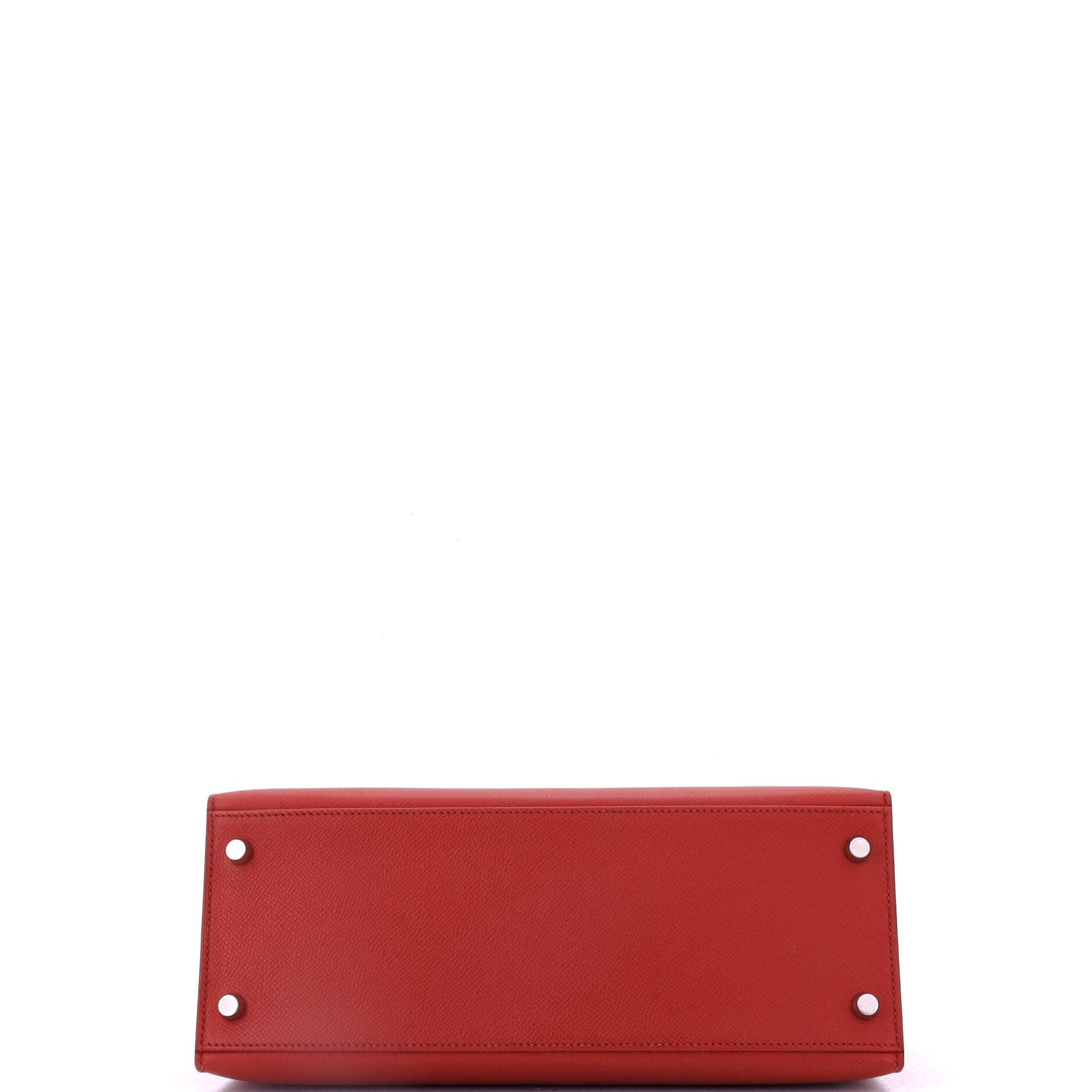 Hermes Kelly Handbag Red Epsom with Palladium Hardware 28