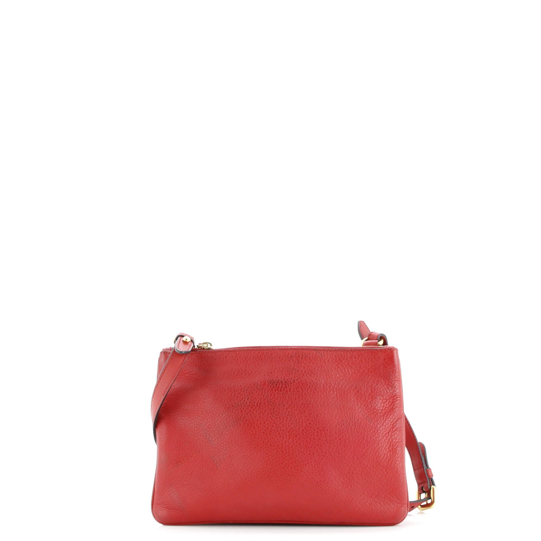 Prada Double Zip Crossbody Bag Vitello Daino Small