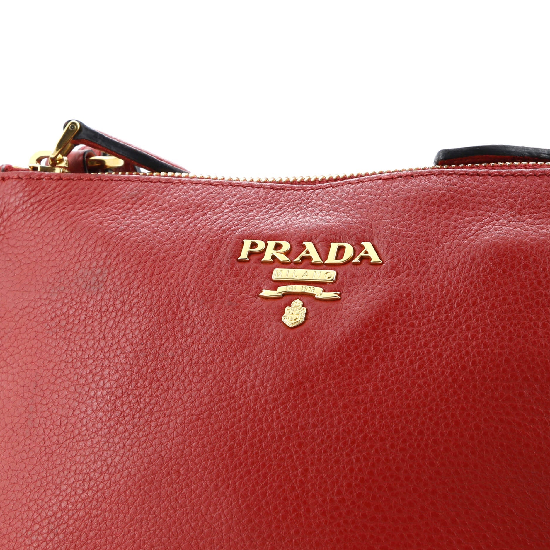 Prada Double Zip Crossbody Bag Vitello Daino Small