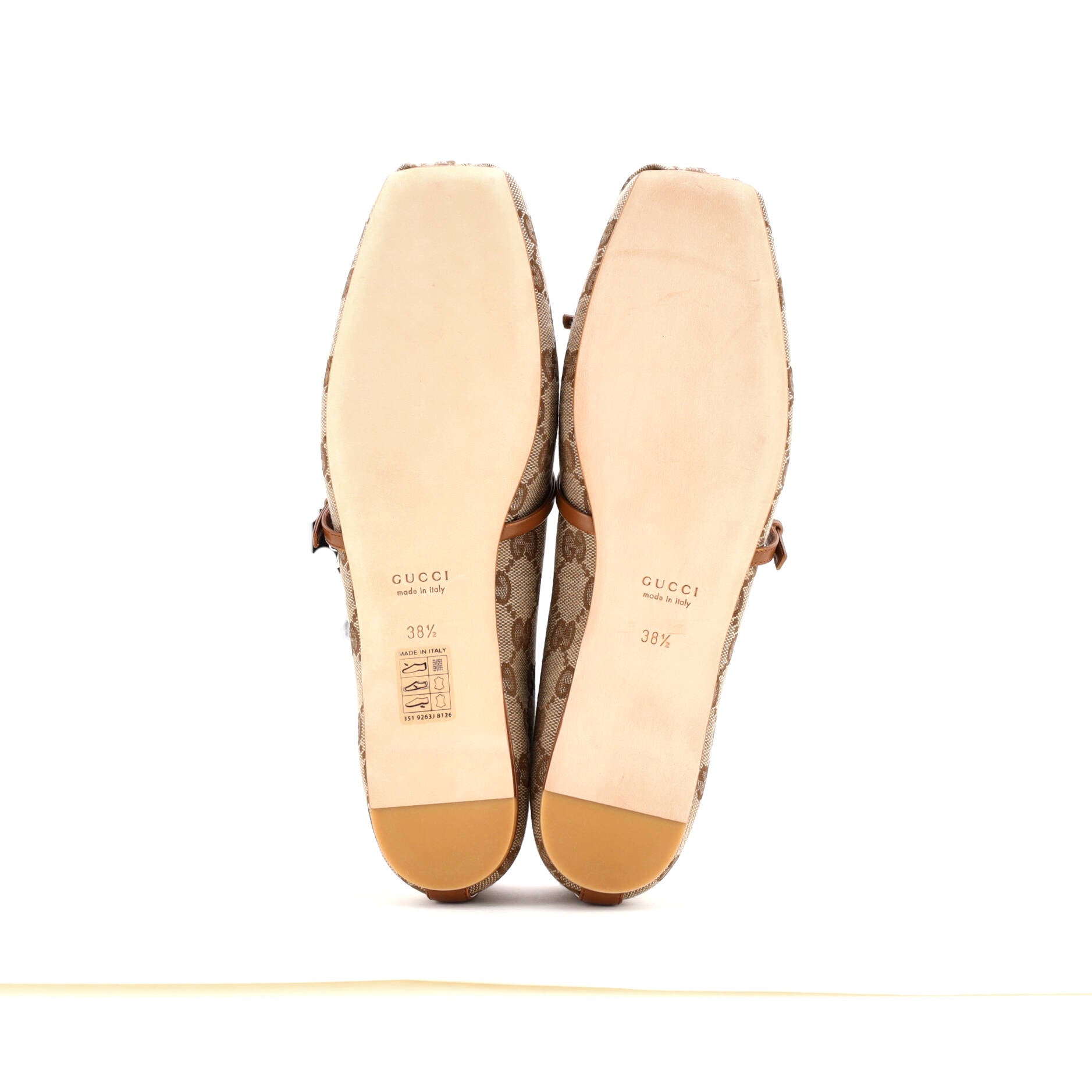 Gucci Women's Horsebit Ballet Flats GG Canvas