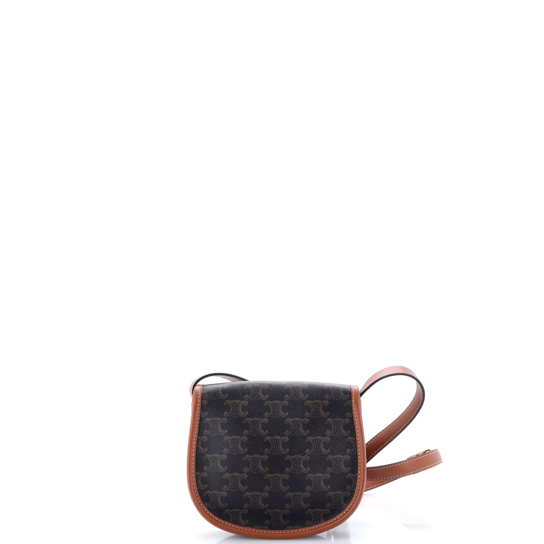 Celine Besace Flap Bag Triomphe Coated Canvas Mini