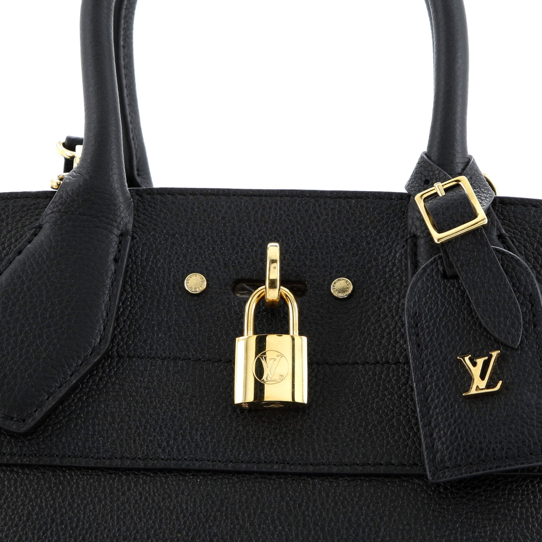 Louis Vuitton City Steamer Handbag Leather MM