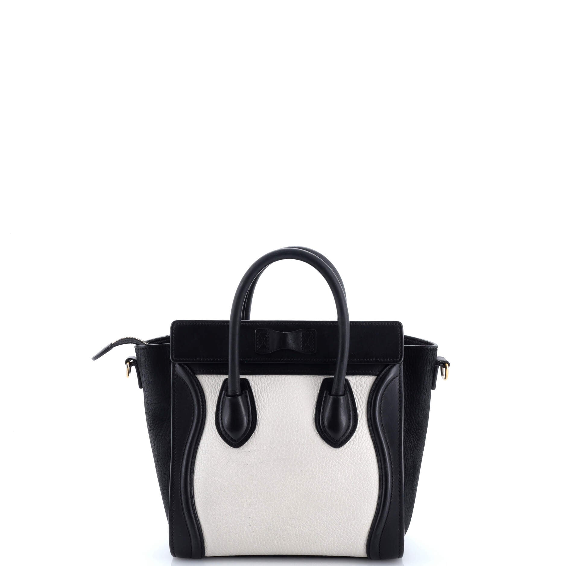 Celine Bicolor Luggage Bag Grainy Leather Nano