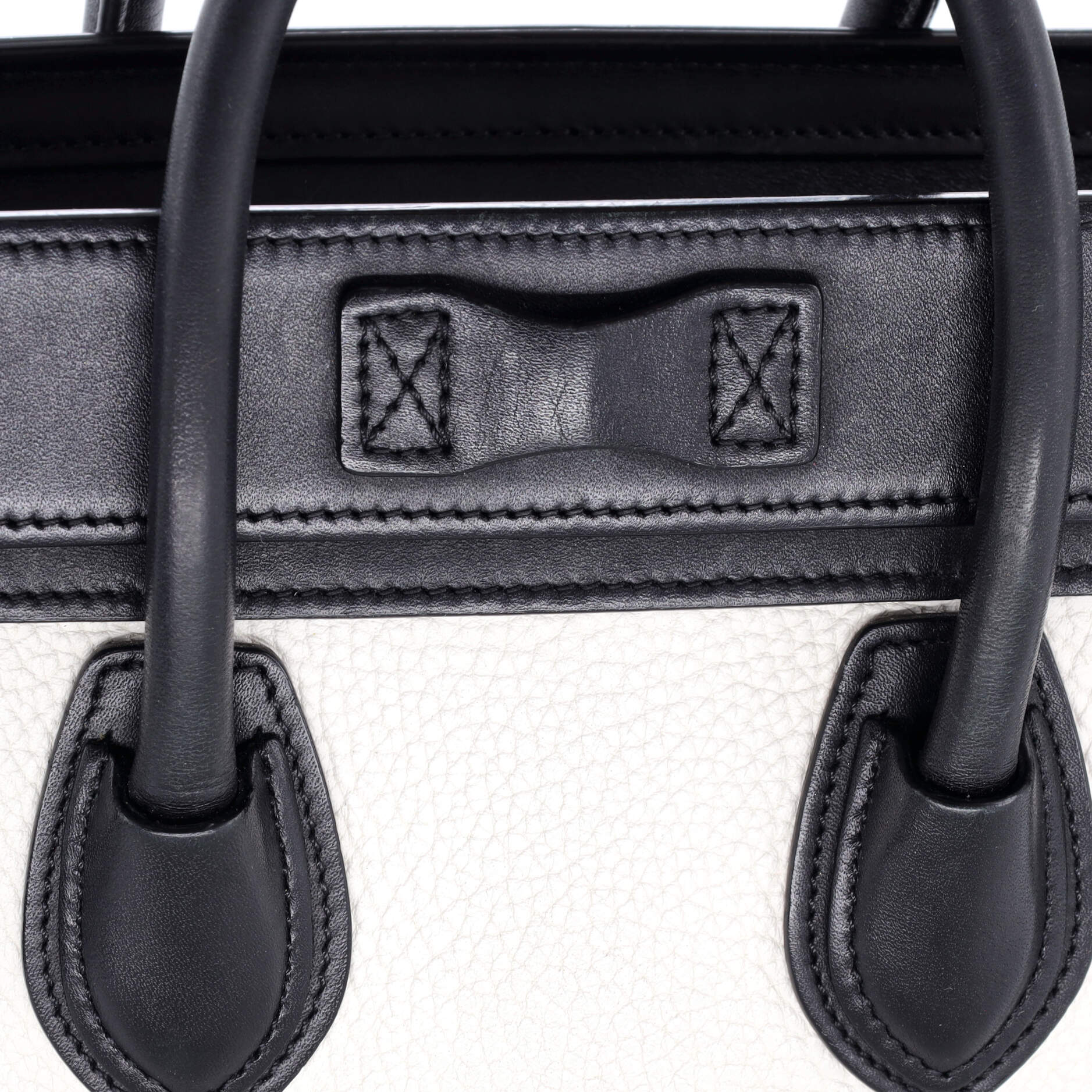 Celine Bicolor Luggage Bag Grainy Leather Nano