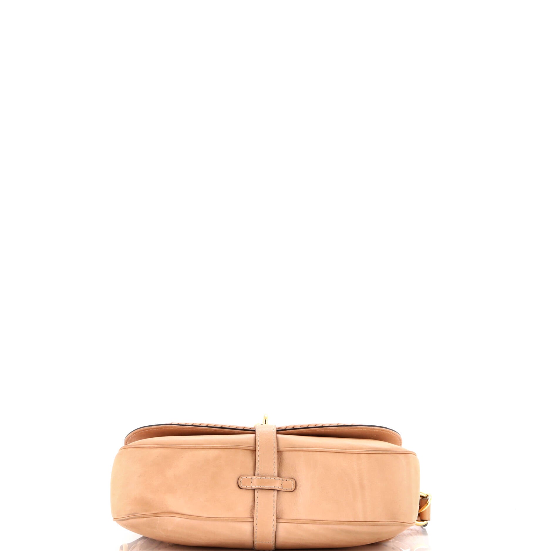 Gucci Handmade Flap Shoulder Bag Leather with Woven Detail Medium