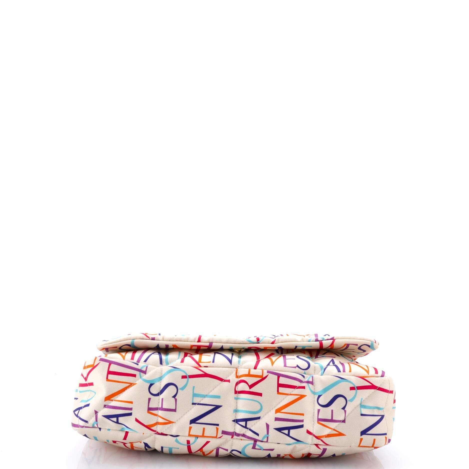 Saint Laurent Jamie Flap Bag Quilted Printed Silk Medium