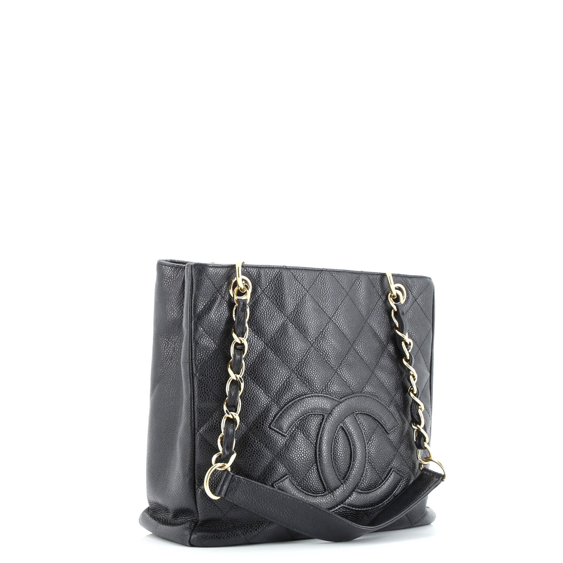 Chanel Petite Shopping Tote Quilted Caviar