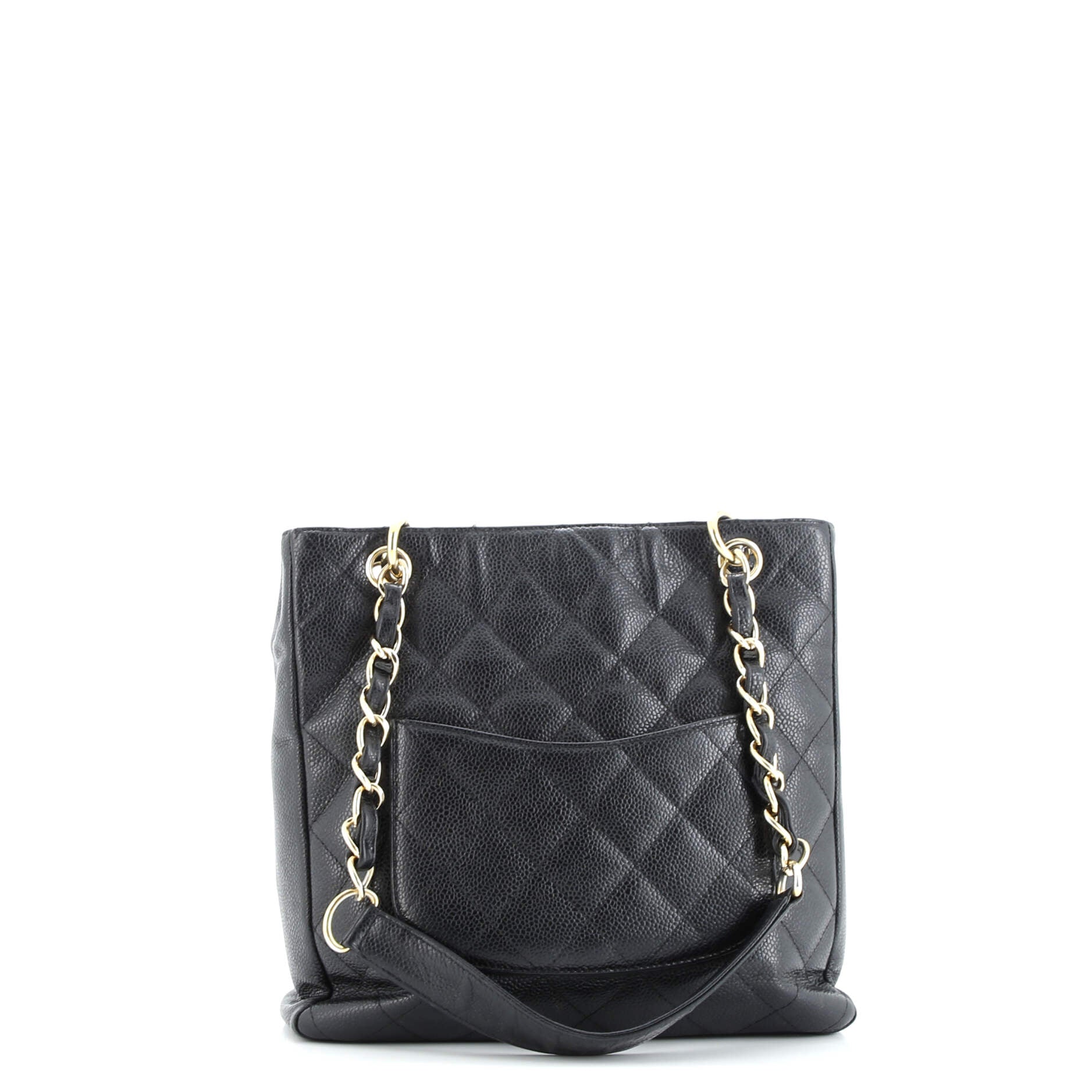 Chanel Petite Shopping Tote Quilted Caviar