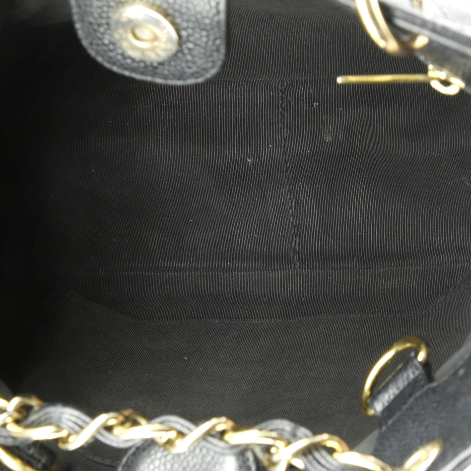 Chanel Petite Shopping Tote Quilted Caviar