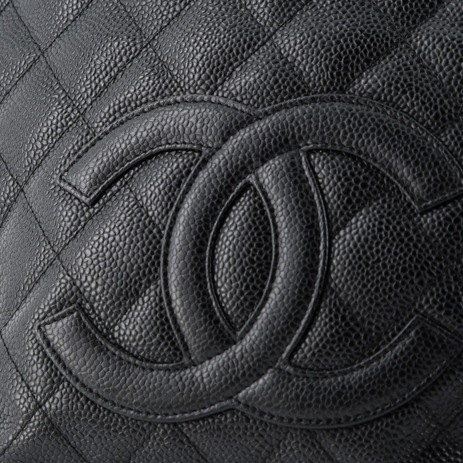 Chanel Petite Shopping Tote Quilted Caviar