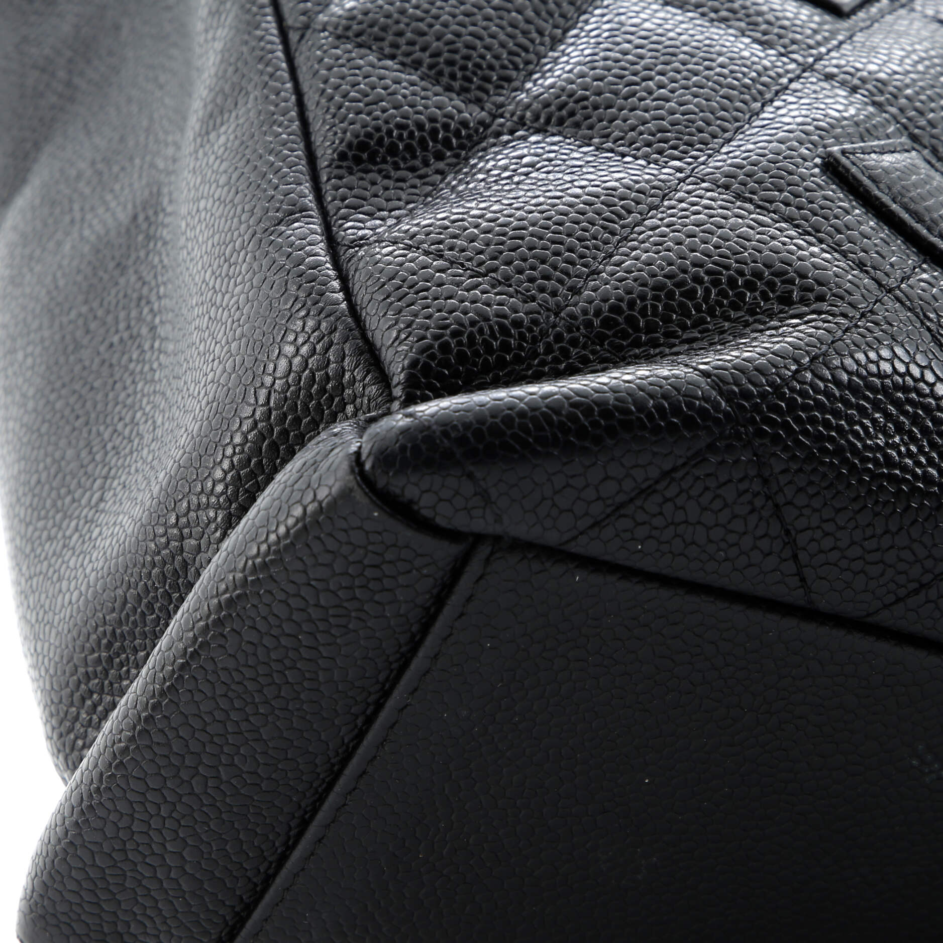 Chanel Petite Shopping Tote Quilted Caviar