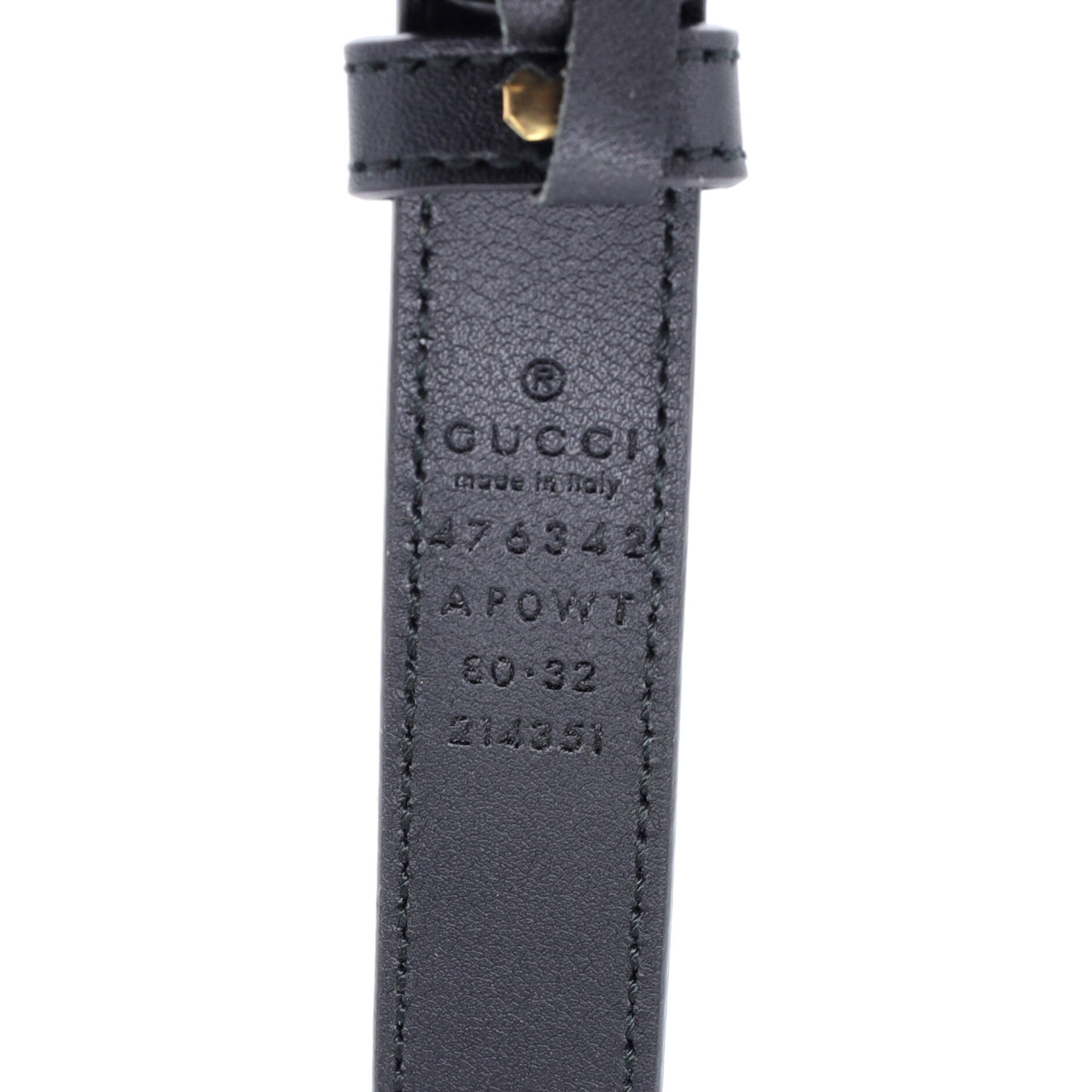 Gucci Pearly GG Marmont Belt Leather Thin