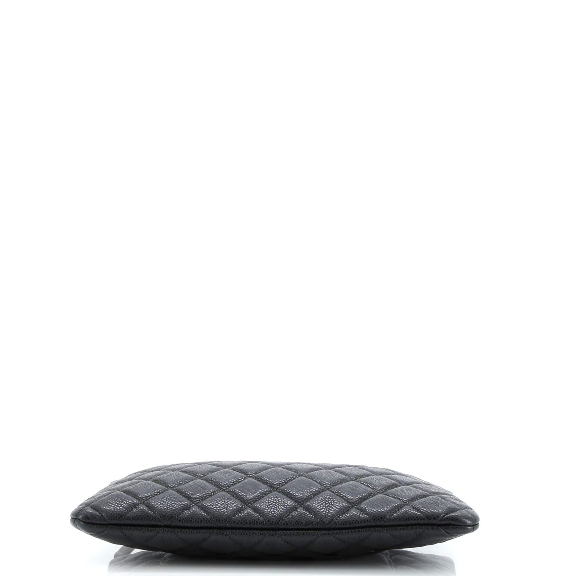 Chanel O Case Clutch Quilted Caviar Medium