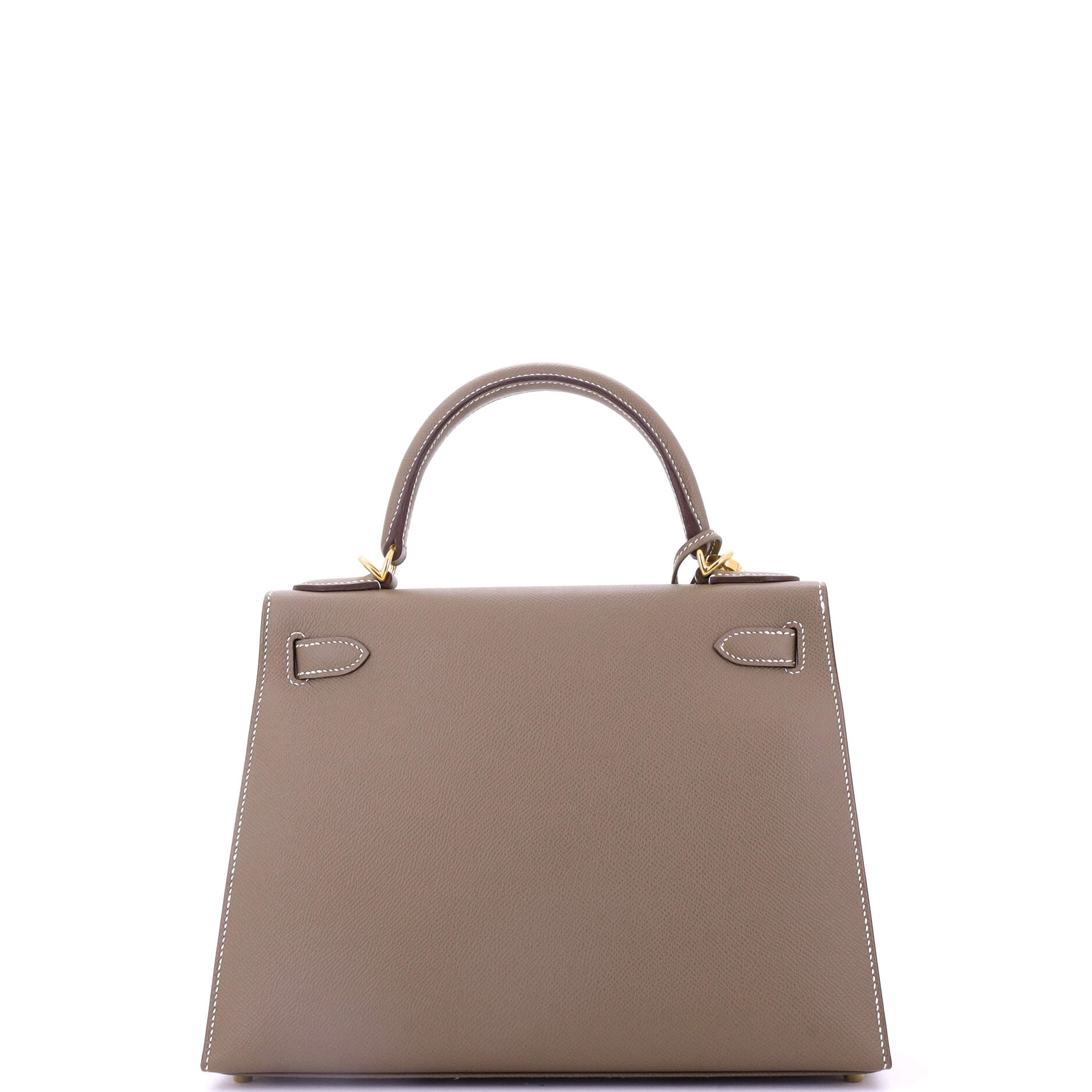 Hermes Kelly Handbag Grey Epsom with Gold Hardware 28