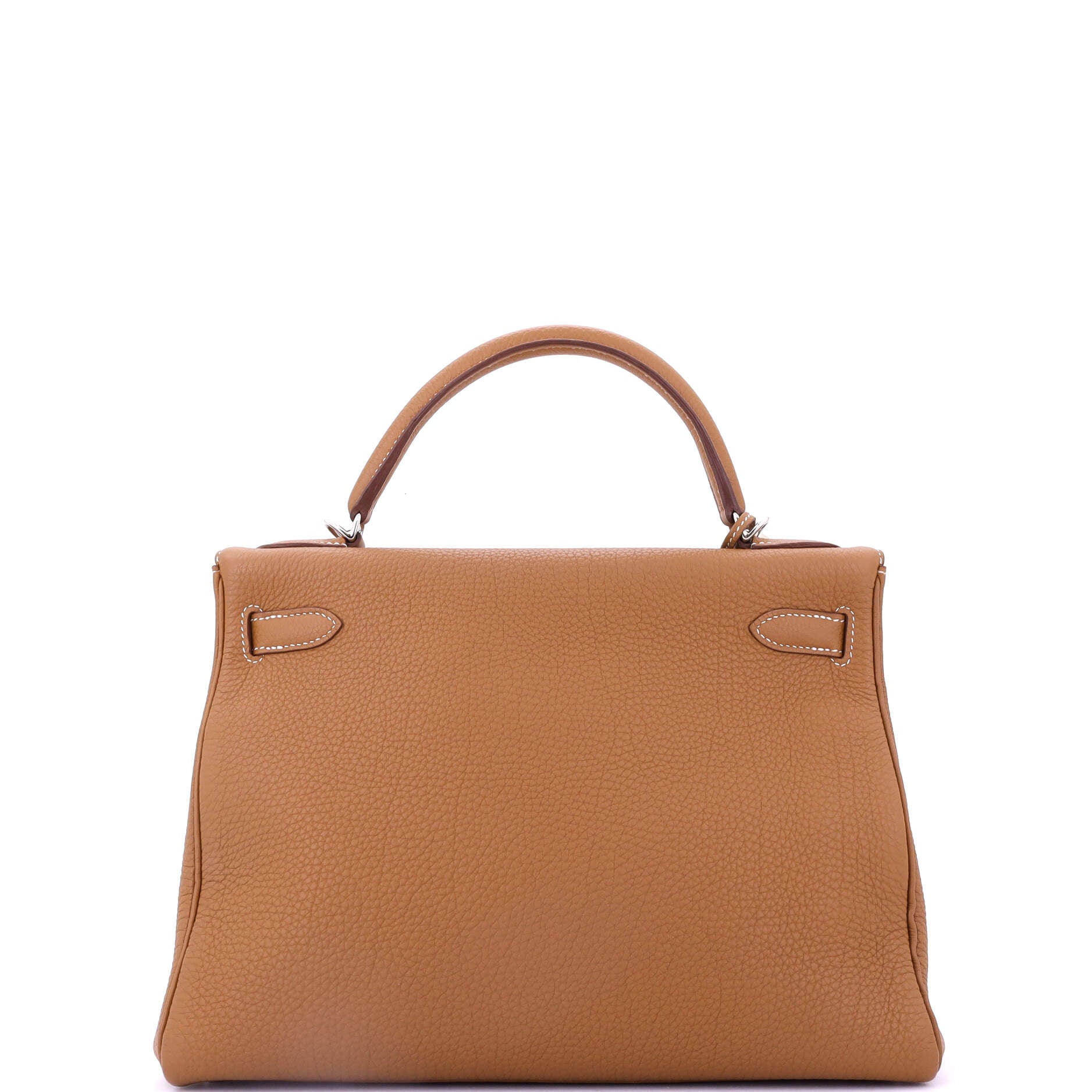 Hermes Kelly Handbag Brown Togo with Palladium Hardware 32