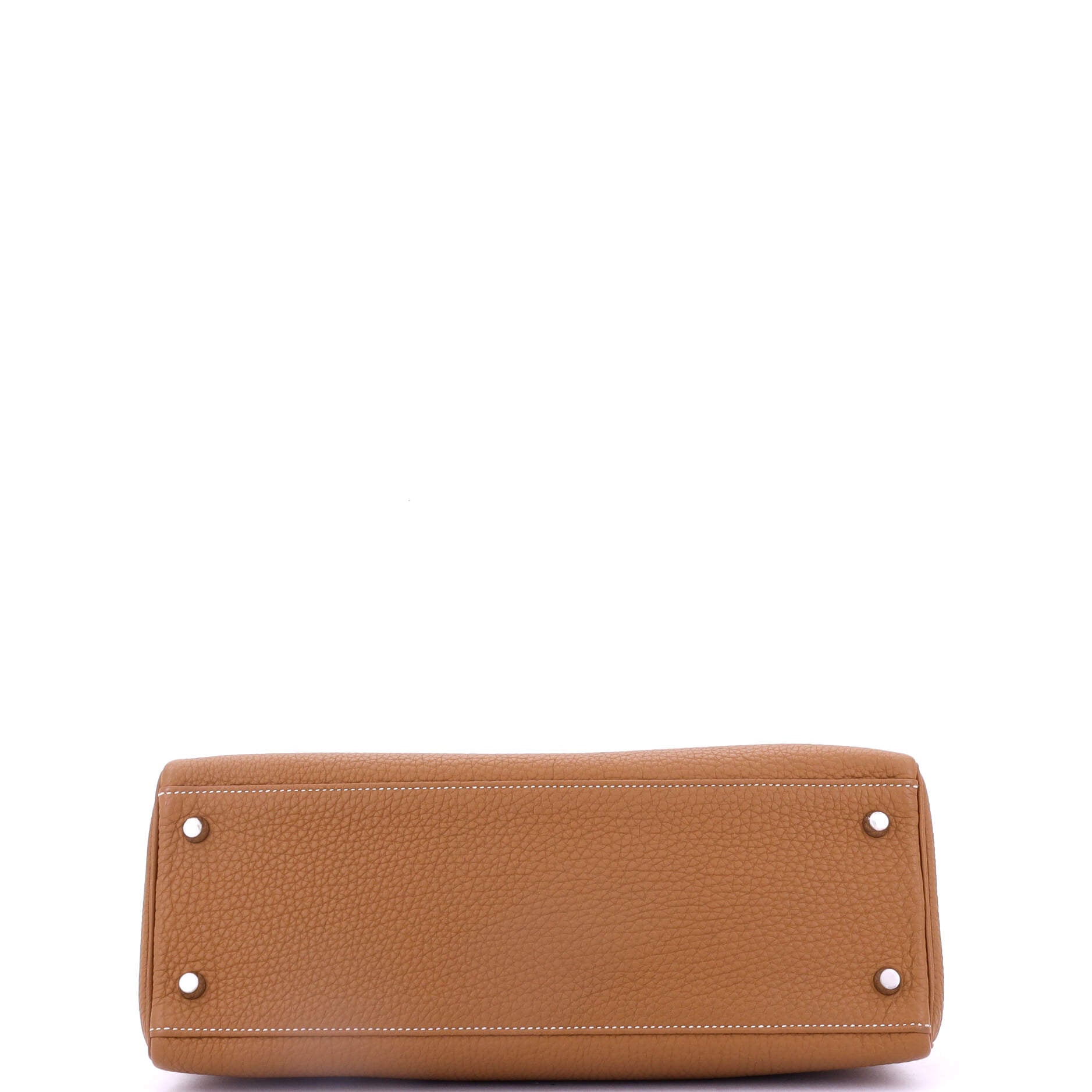 Hermes Kelly Handbag Brown Togo with Palladium Hardware 32