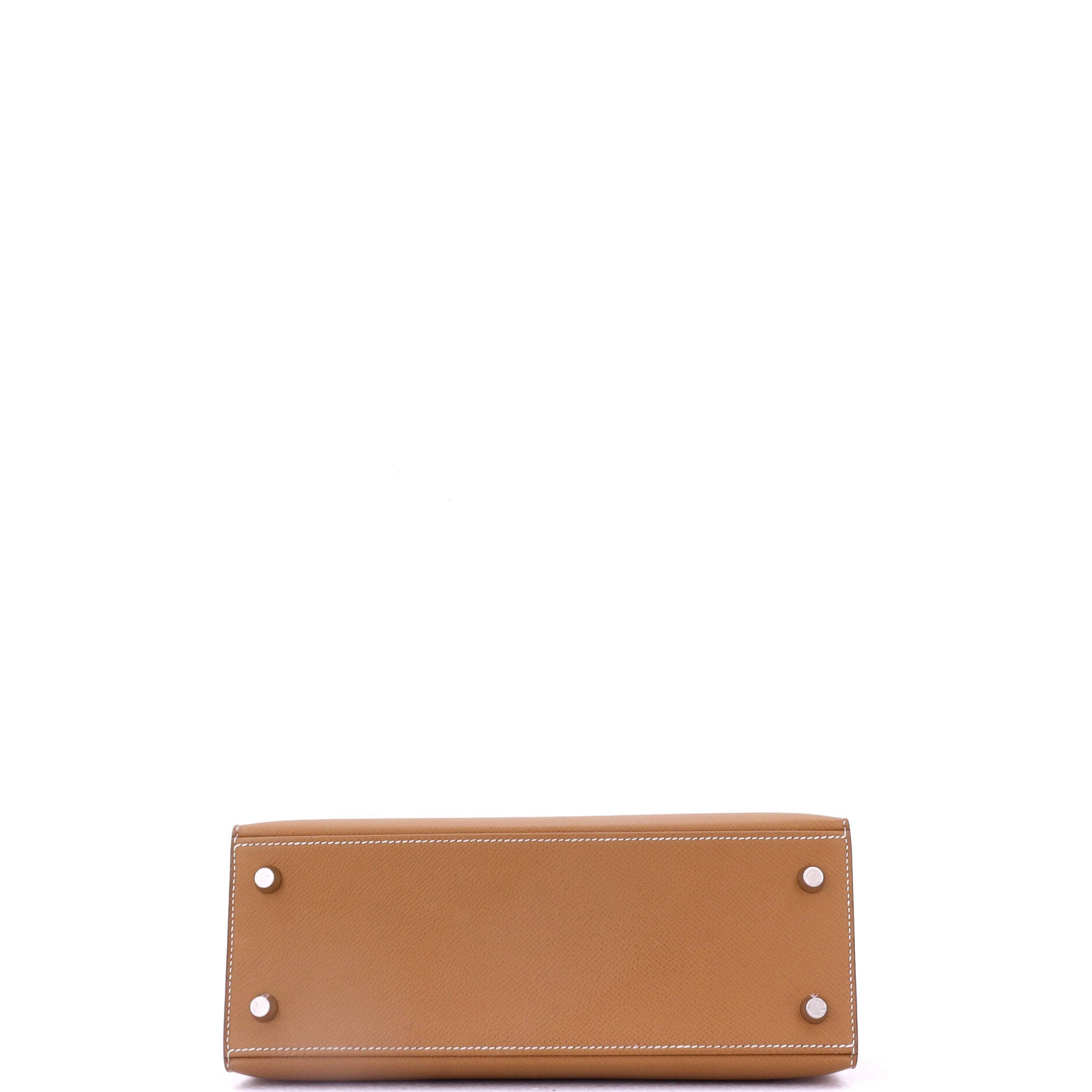 Hermes Kelly Handbag Brown Epsom with Palladium Hardware 25