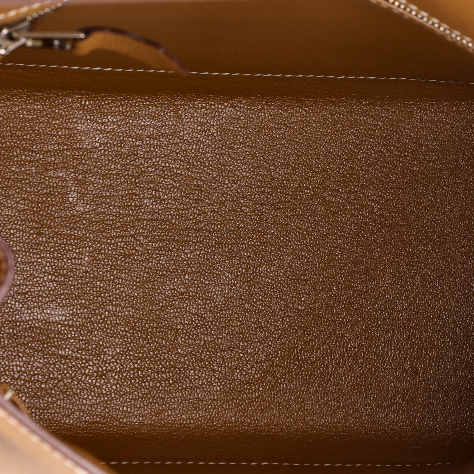 Hermes Kelly Handbag Brown Epsom with Palladium Hardware 25