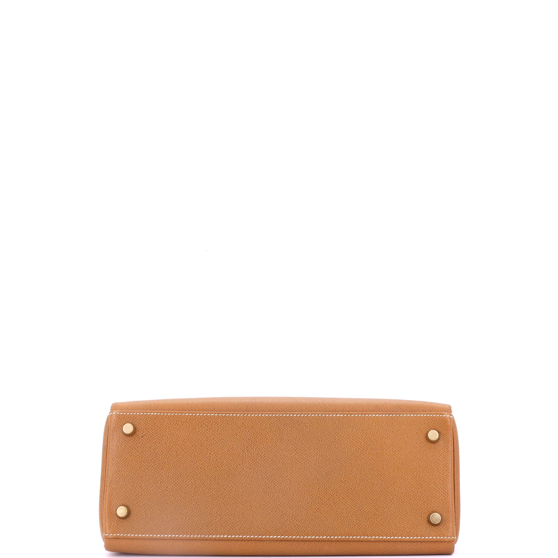 Hermes Kelly Handbag Brown Courchevel with Gold Hardware 28