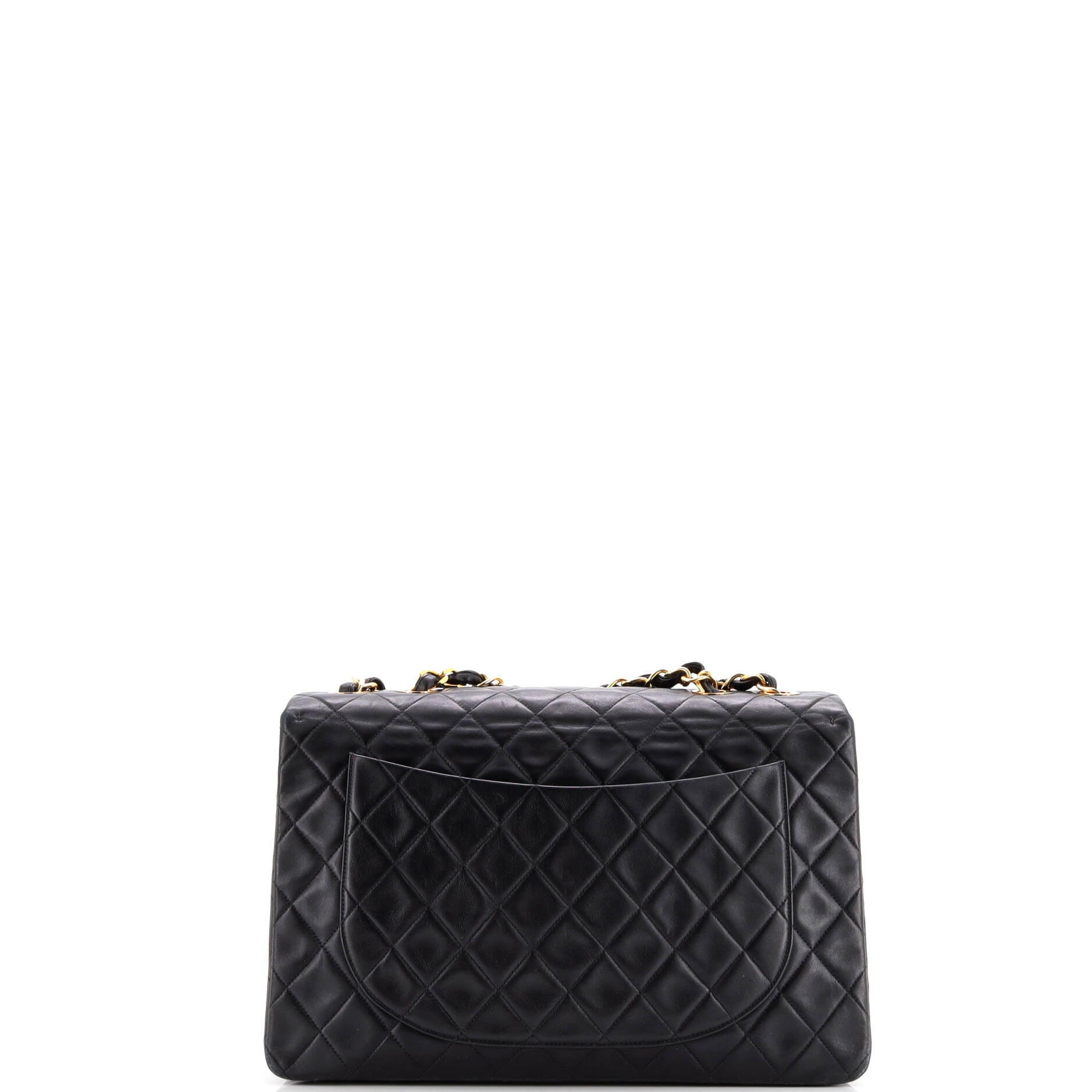 Chanel Vintage Classic Single Flap Bag Quilted Lambskin Maxi