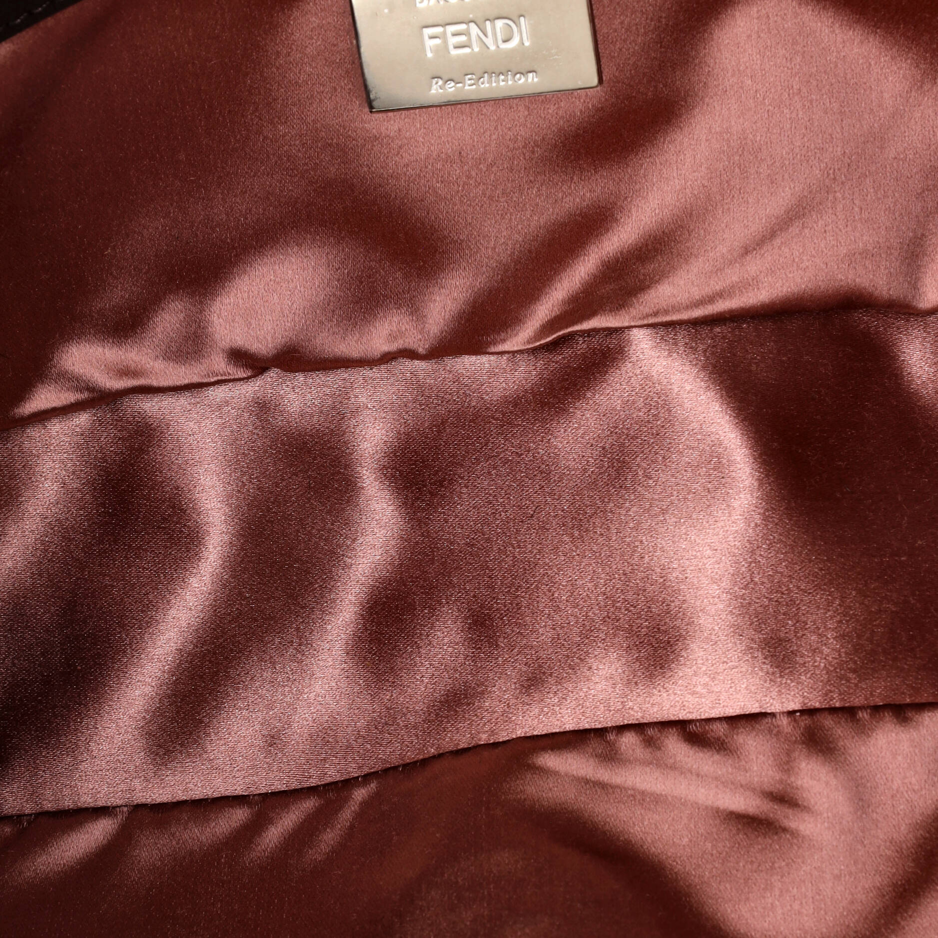 Fendi Baguette NM Bag Mink with Suede and Leather Medium