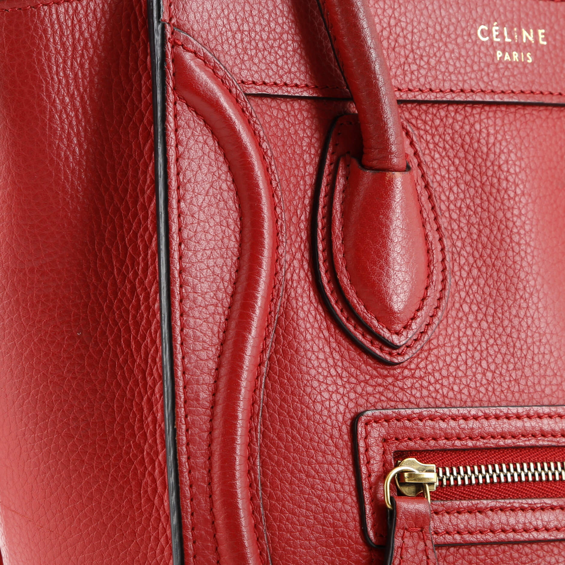 Celine Luggage Bag Grainy Leather Nano