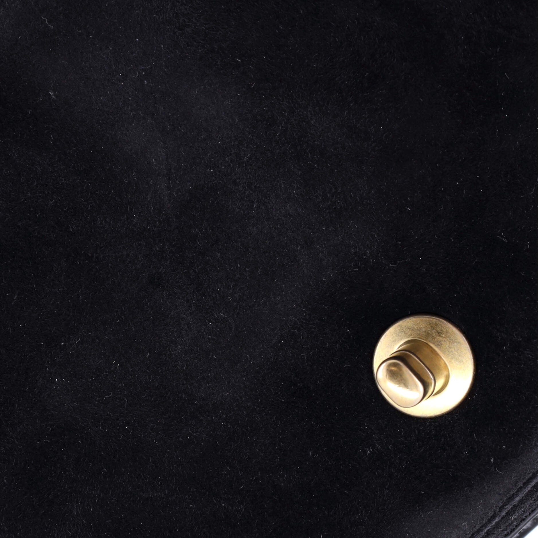 Chanel My Sweet CC Full Flap Messenger Bag Quilted Shiny Calfskin with Suede Mini