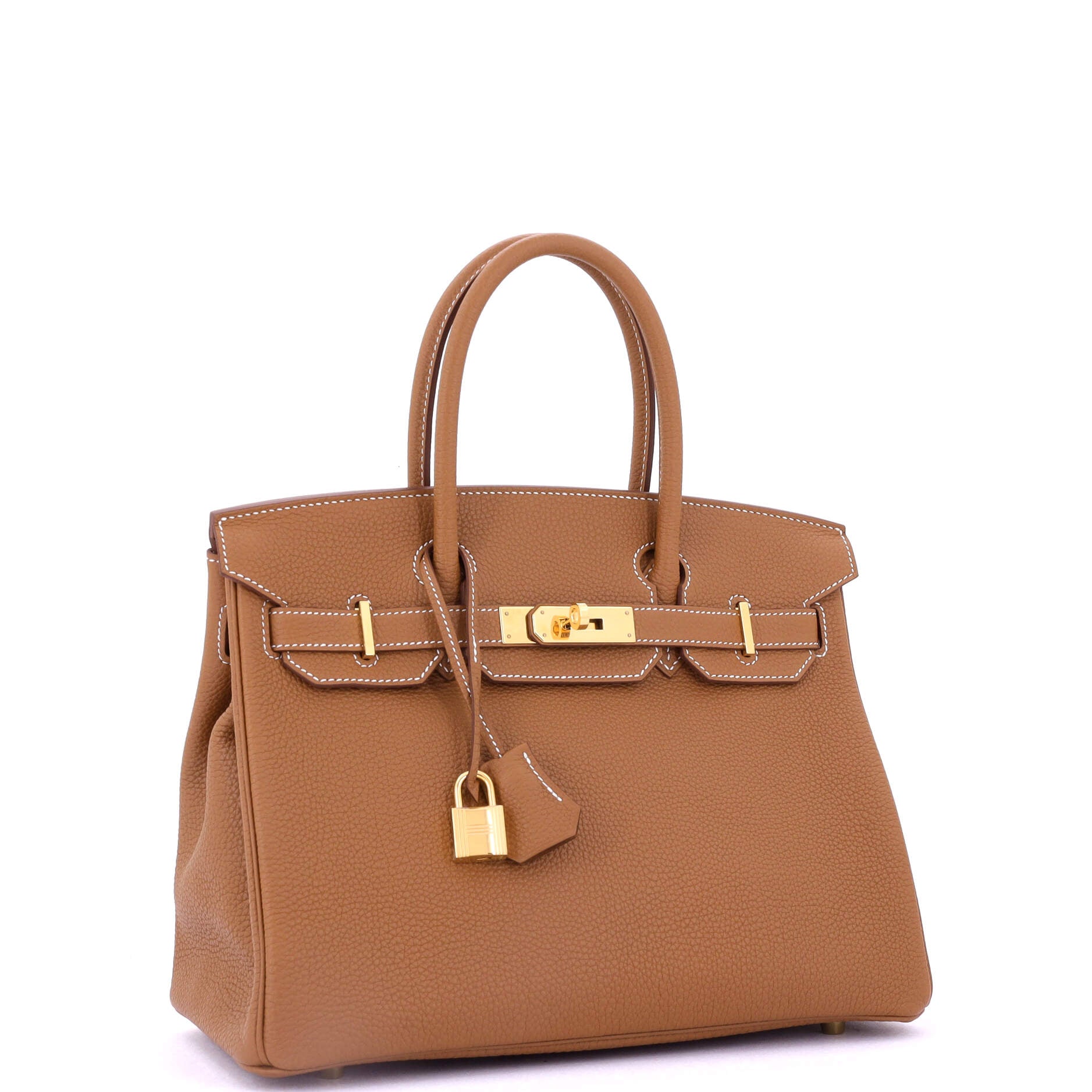 Hermes Birkin Handbag Brown Togo with Gold Hardware 30