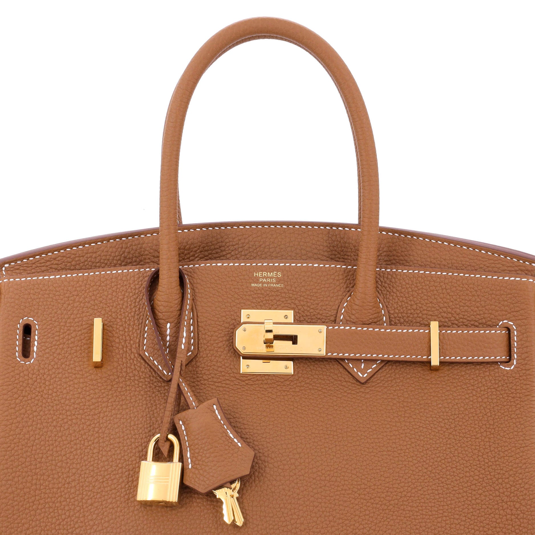 Hermes Birkin Handbag Brown Togo with Gold Hardware 30