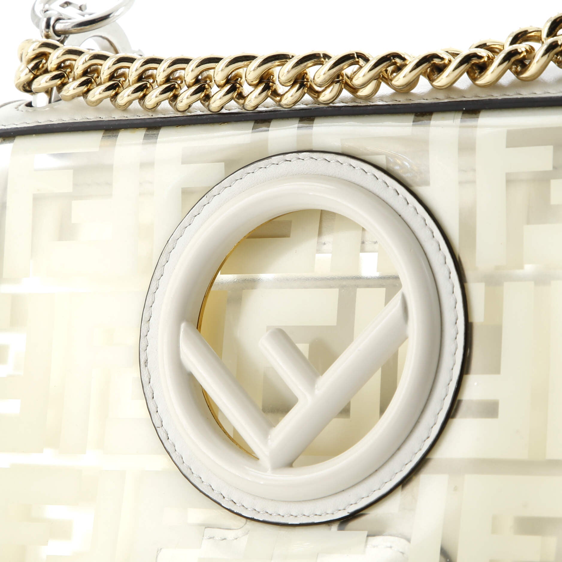 Fendi Kan I F Shoulder Bag Zucca PU Small