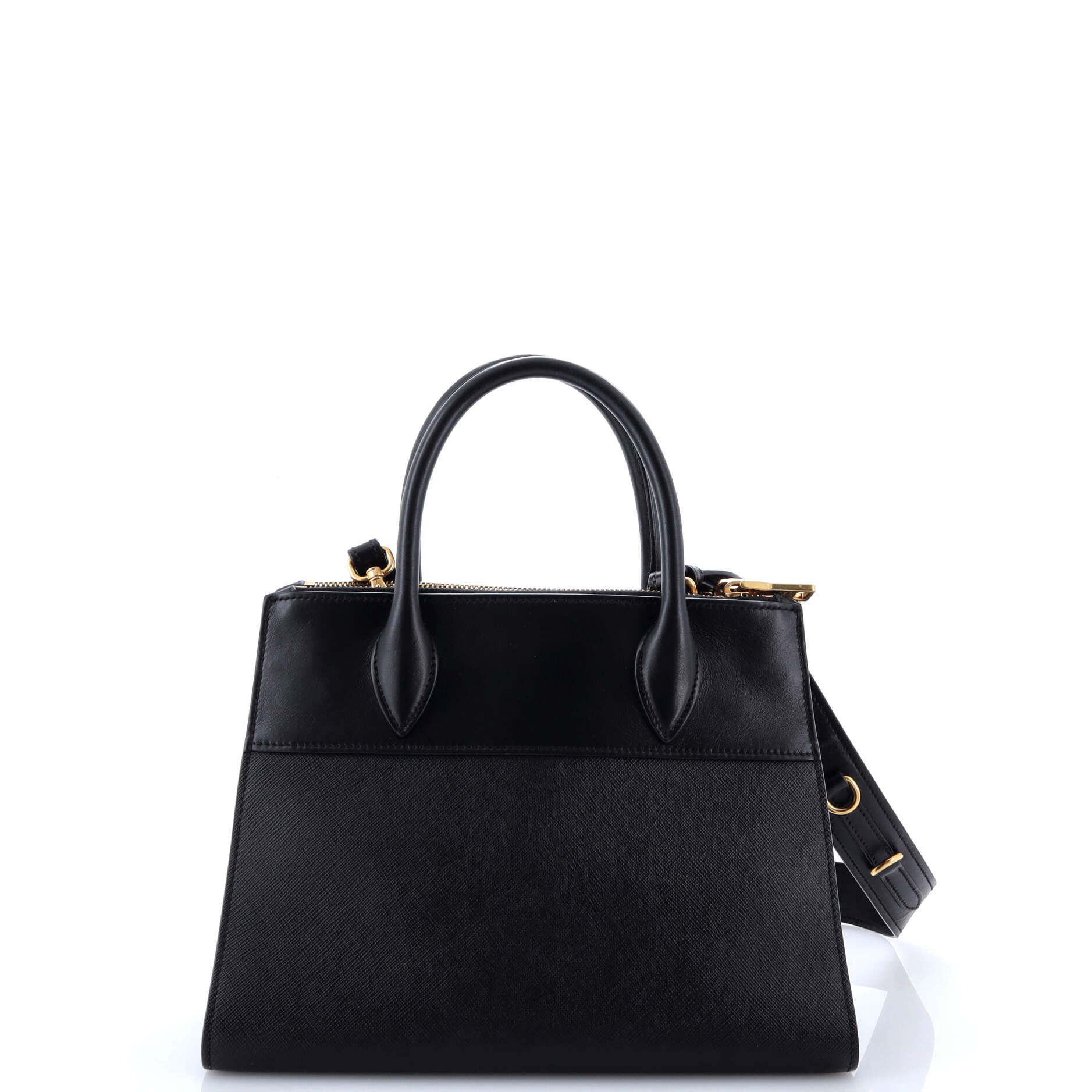 Prada Paradigme Tote Saffiano with City Calf Small