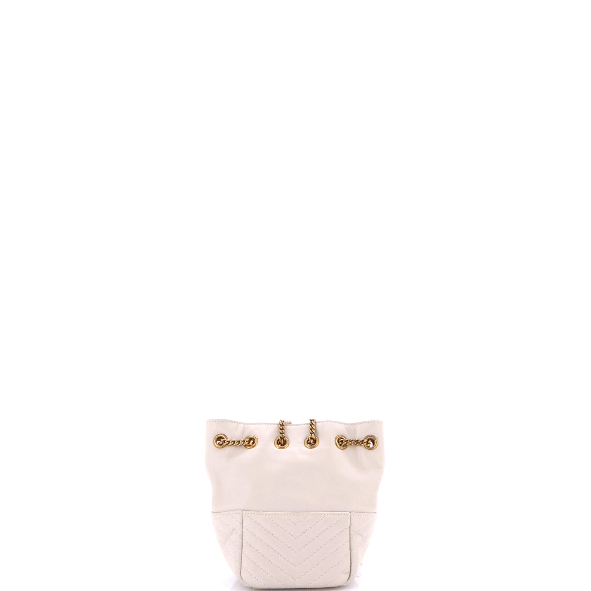 Saint Laurent Joe Bucket Bag Matelasse Chevron Leather Mini
