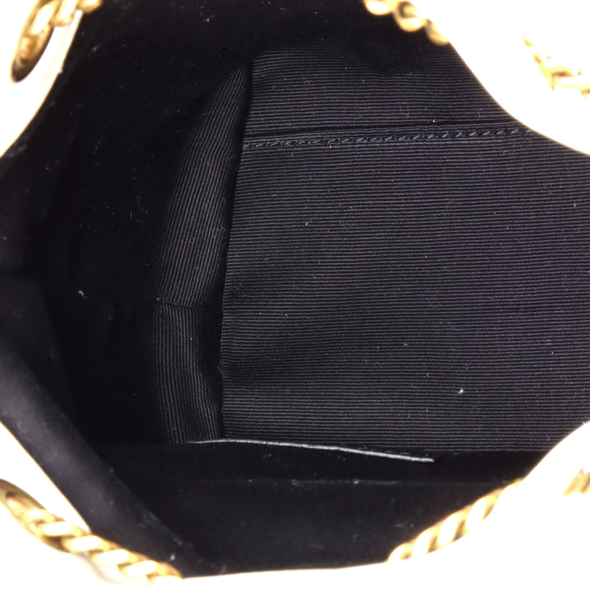 Saint Laurent Joe Bucket Bag Matelasse Chevron Leather Mini