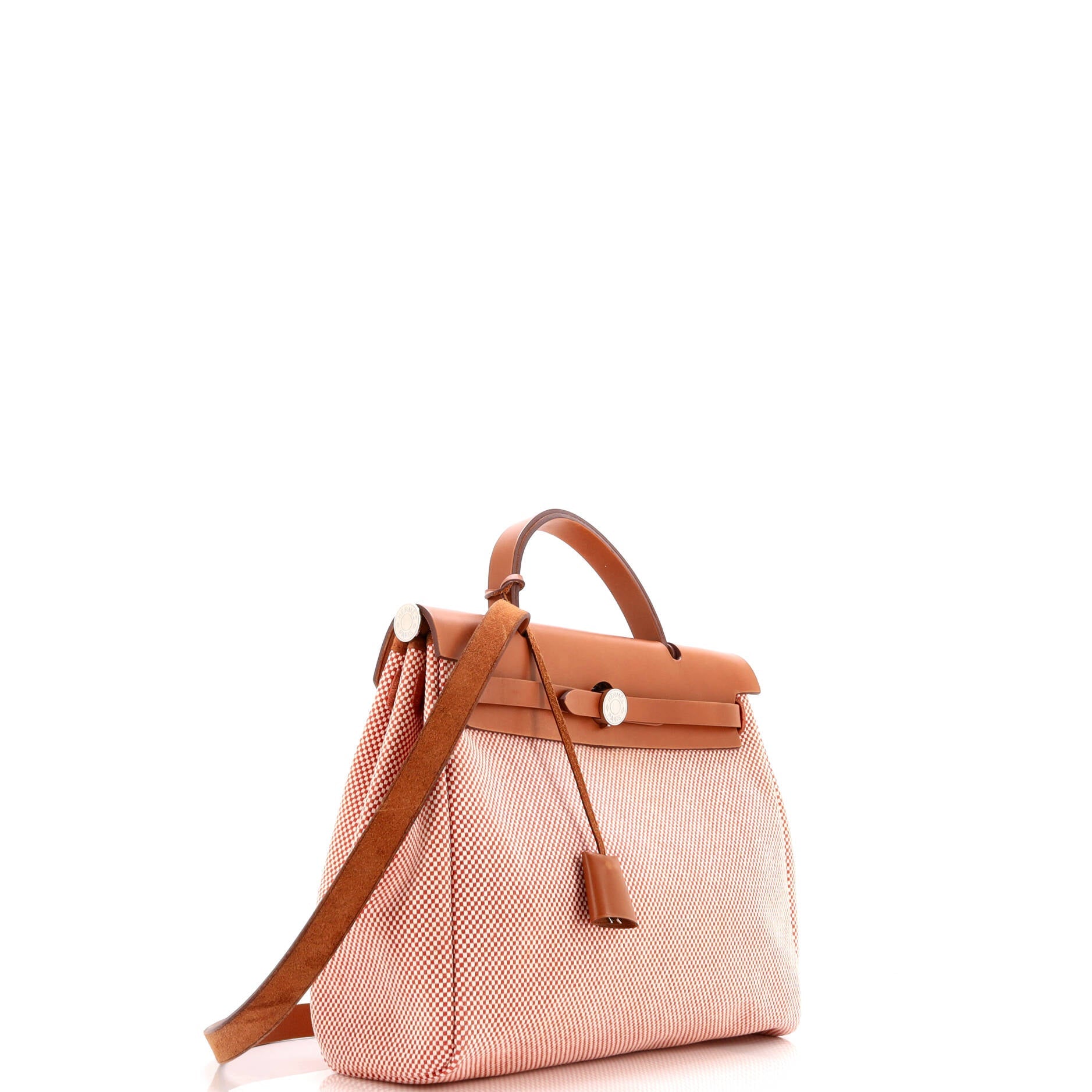 Hermes Herbag Zip Criss Viking Toile and Leather 31