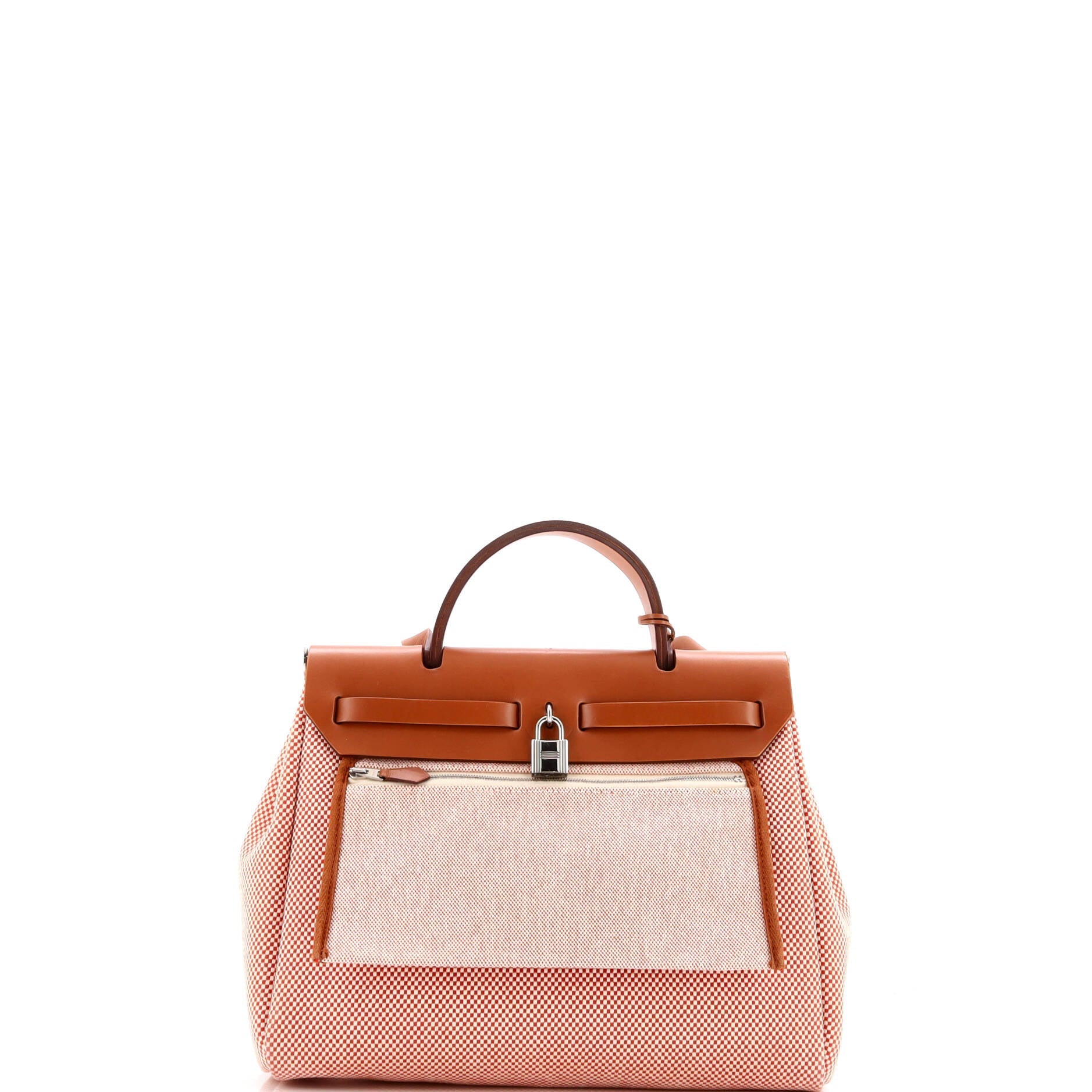 Hermes Herbag Zip Criss Viking Toile and Leather 31